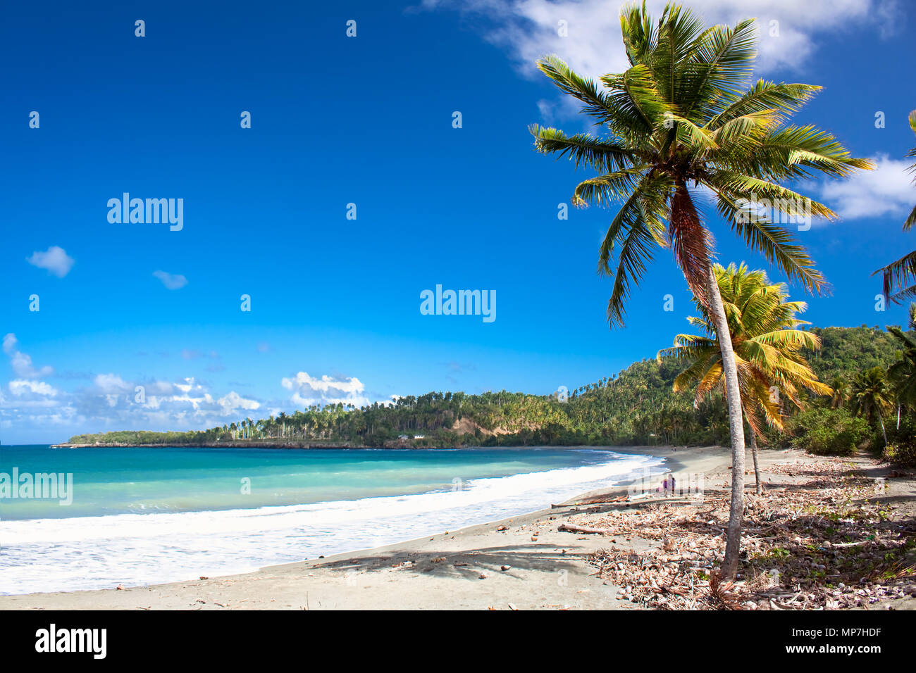 Beautiful tropical beach in Baracoa, Guantanamo province, Cuba Stock