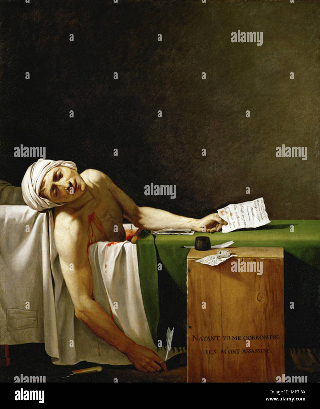 French: Marat assassiné The Death of Marat Possibly 1793[1]. 690