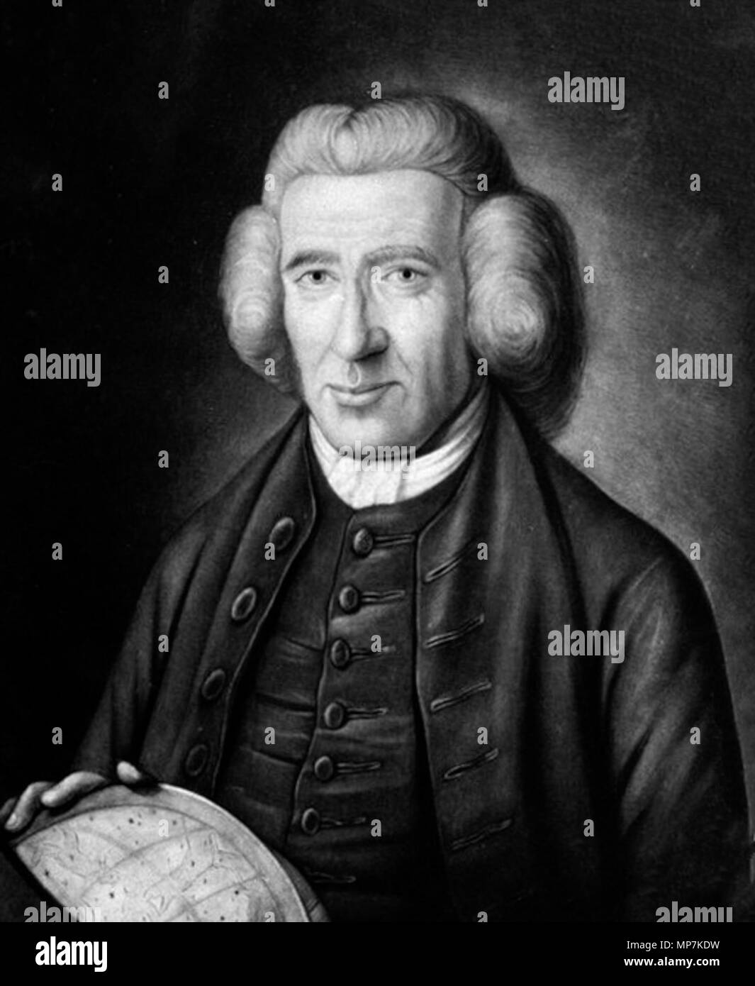 . English: James Ferguson (1710-1776) May be in Joseph Wrights Orrery painting . 1776. John Townsend - Stewart, Robert [engraver & publisher] 693 James Ferguson Stock Photo