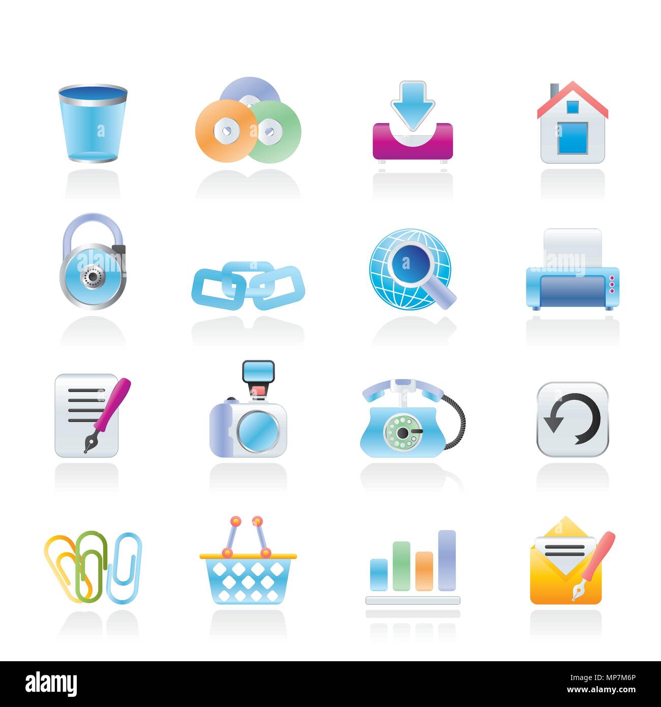Website and internet icons - vector icon set Stock Vector Image & Art ...