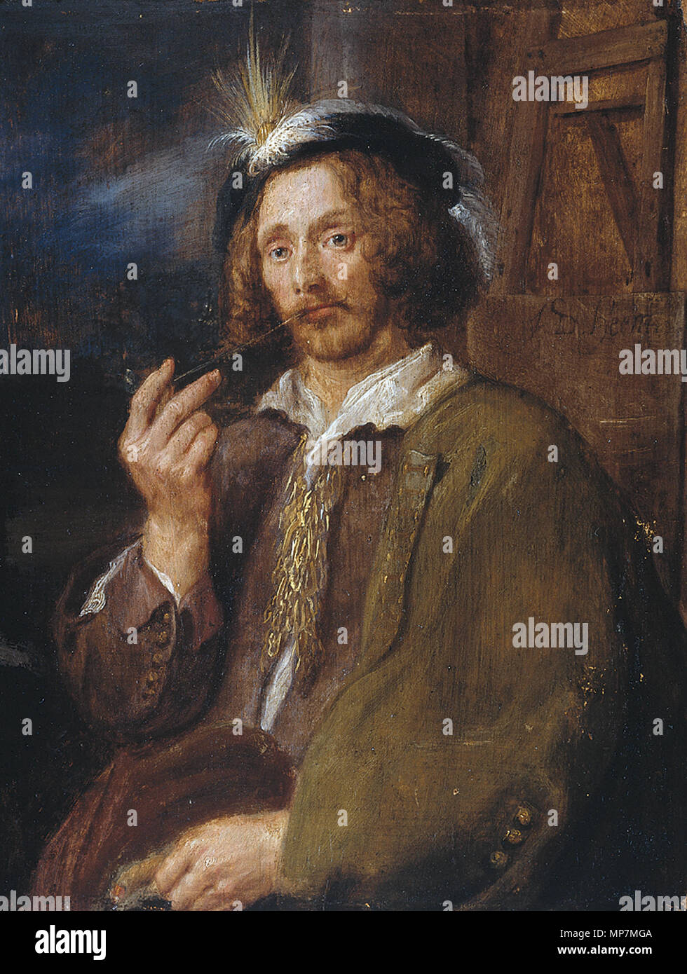 Jan Davidsz. de Heem (1606-1683/84).[1] Alternative title(s): Self portrait [old title].[2]  circa 1630-1635 (1630-1650).   696 Jan Davidsz. de Heem Self-portrait 1630-1650 Stock Photo
