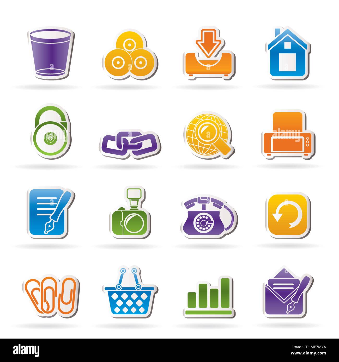 Website and internet icons - vector icon set Stock Vector Image & Art ...