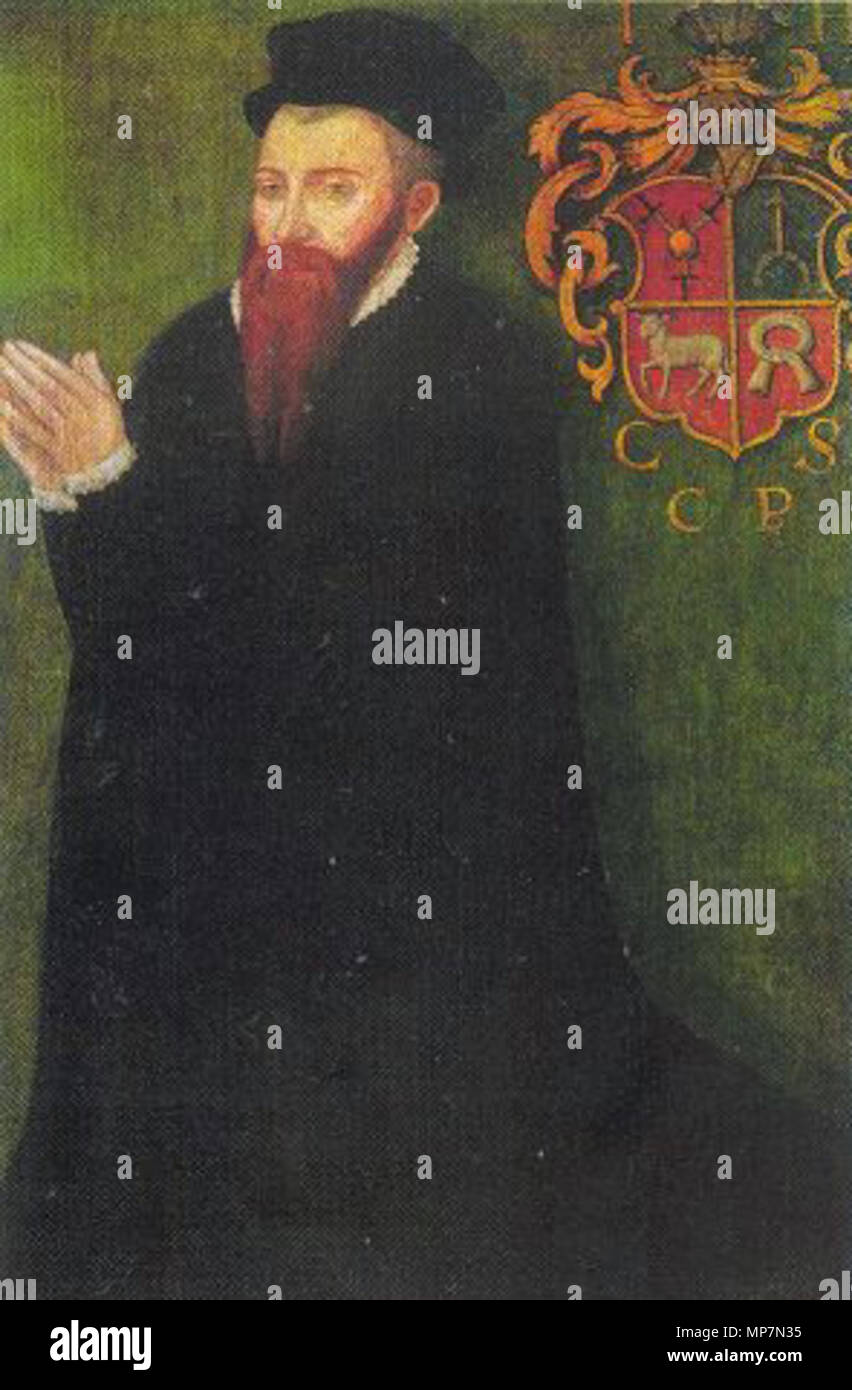 Polish: Portret Jana Herburta Portrait of Jan Herburt  circa 1570.   698 Jan herburt 1538 Stock Photo