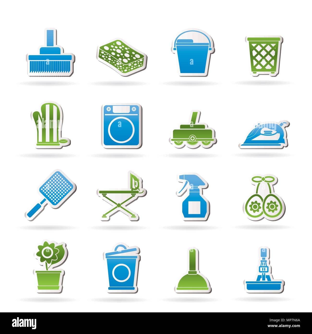 Household objects and tools icons - vector icon set Stock Vector Image ...