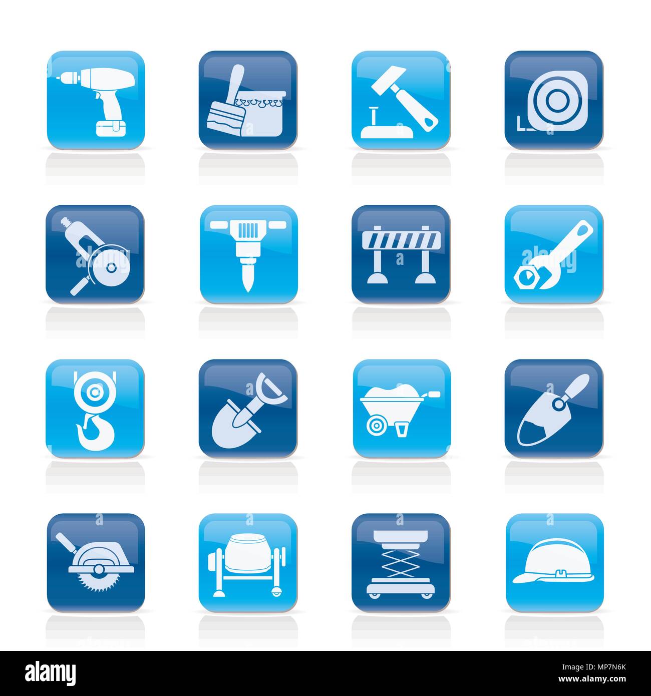Building and construction icons - vector icon set Stock Vector Image ...