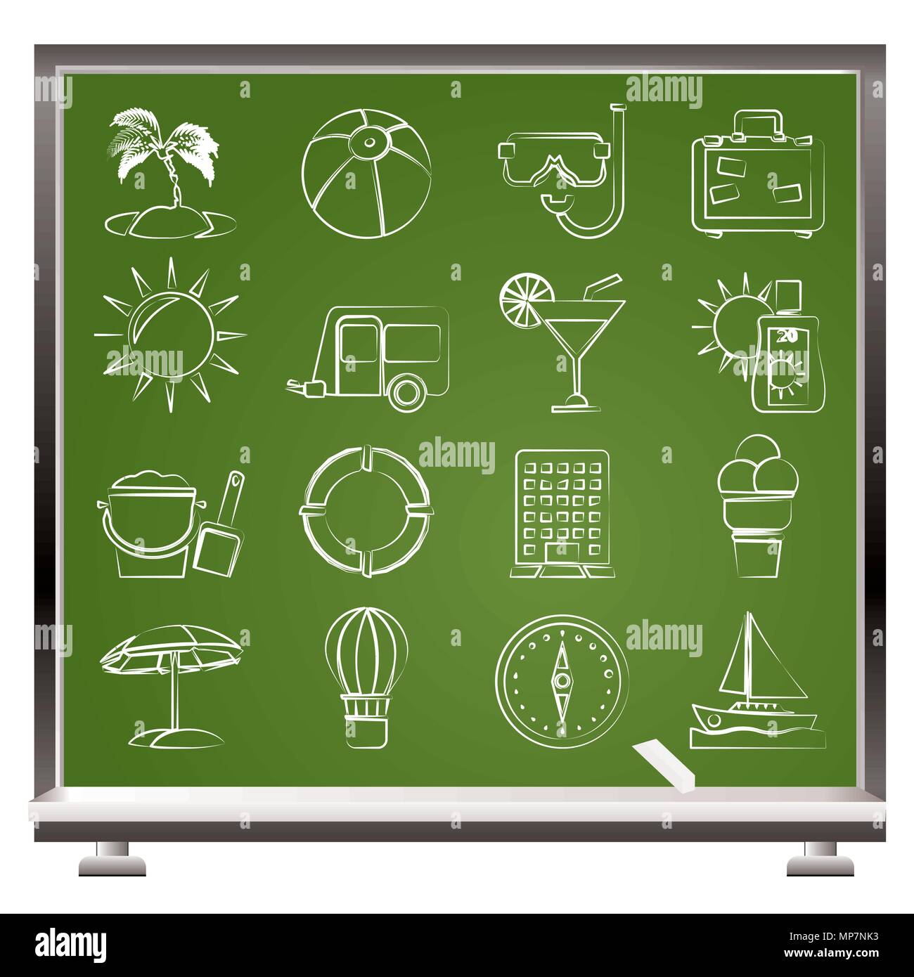 Vacation and holiday icons - vector icon set Stock Vector Image & Art ...