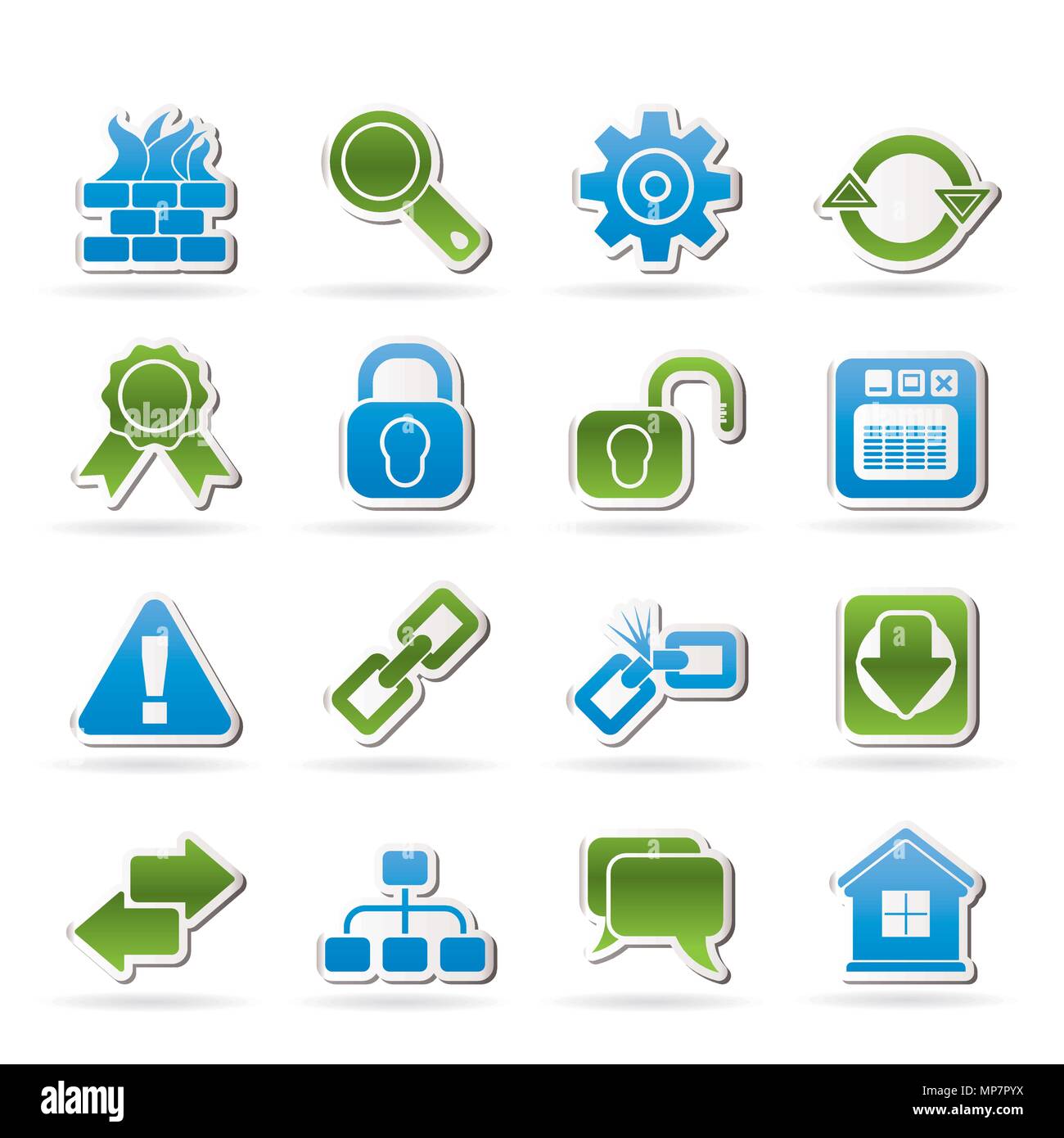 Internet and web site icons - vector icon set Stock Vector Image & Art ...