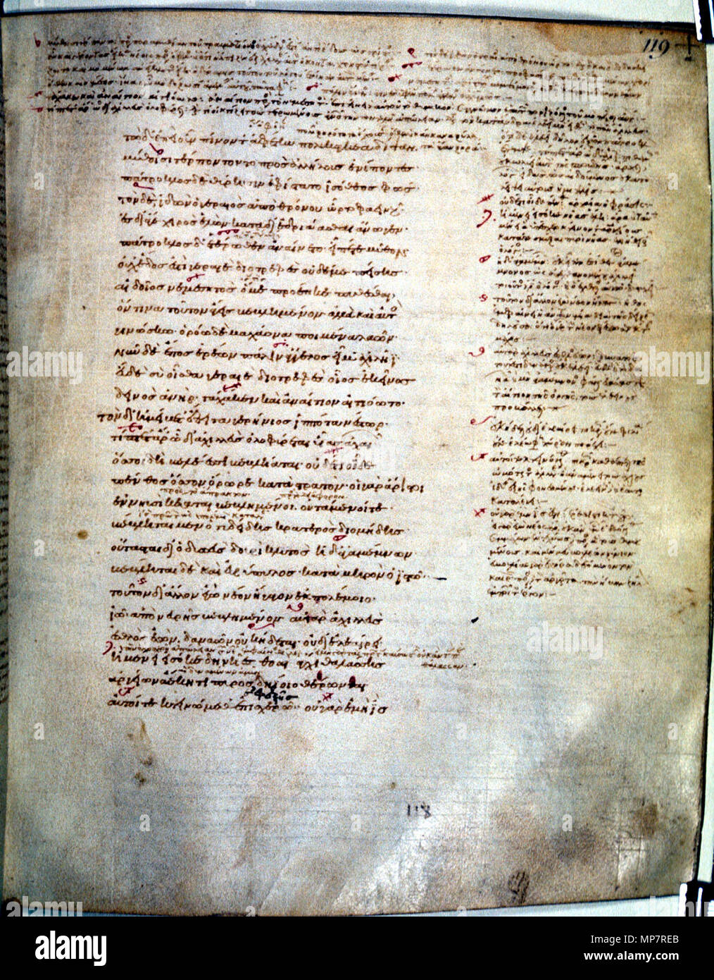 . Polski: folio 119 of the codex . 27 October 2006, 11:28:03. Unknown 1201 Townley Homer Stock Photo