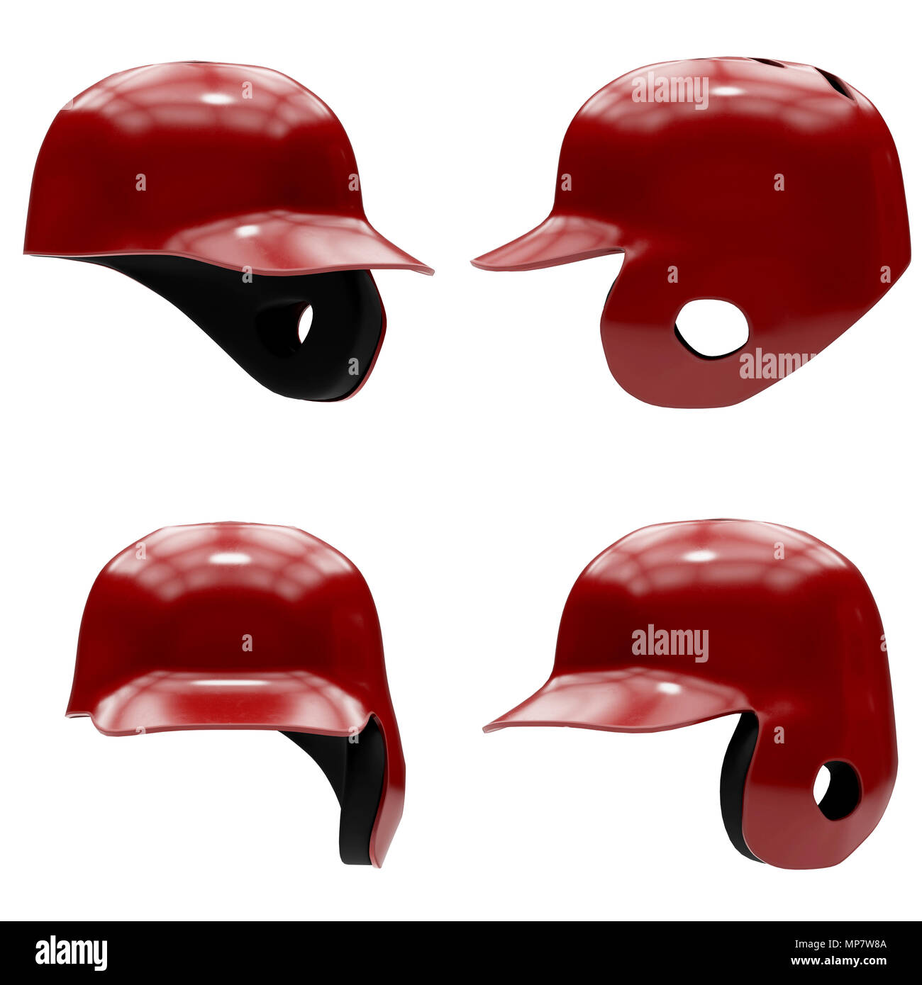 Baseball batting helmet with one ear protect Stock Photo Alamy