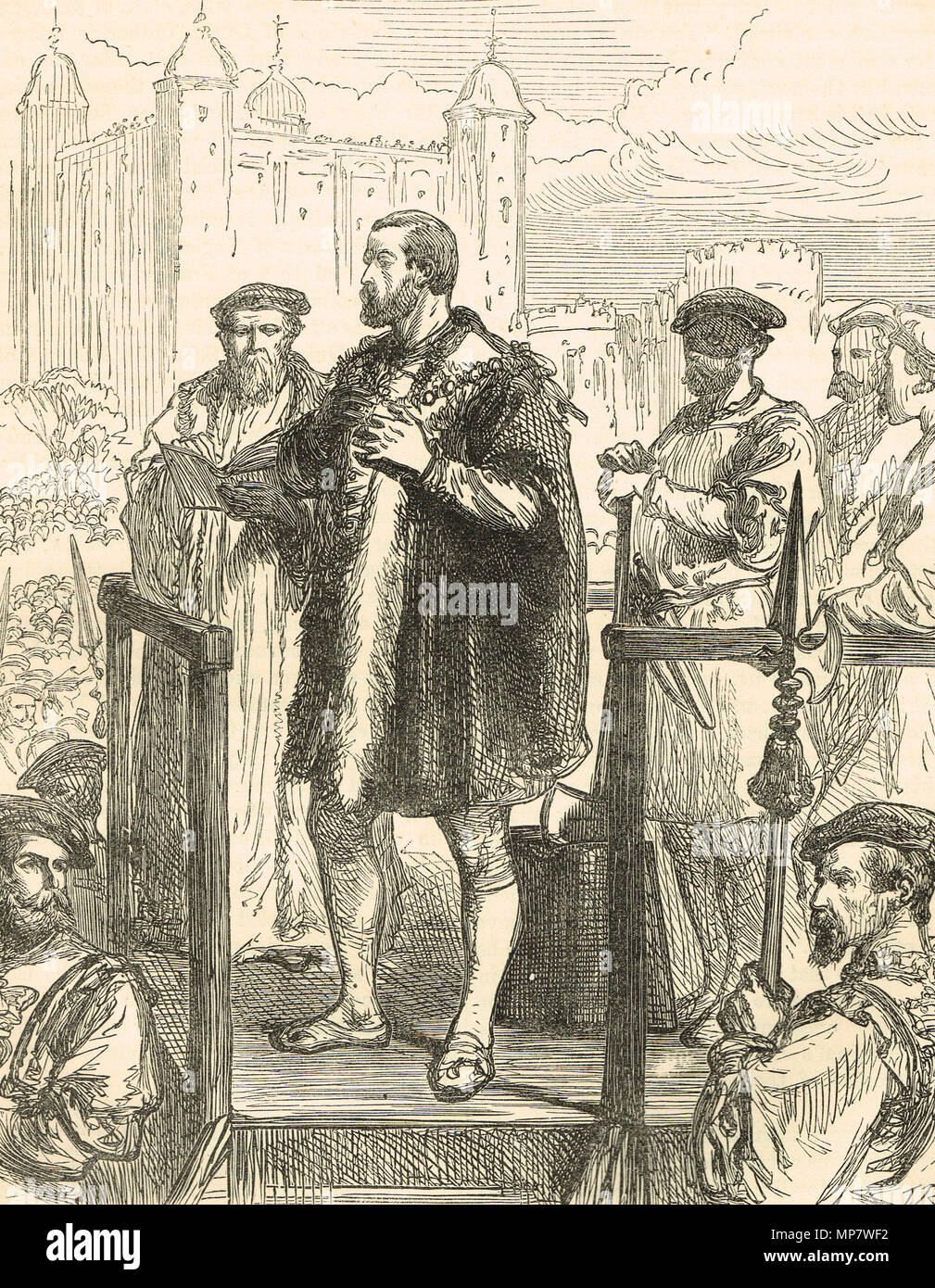 Execution of Edward Stafford, 3rd Duke of Buckingham, 17 May 1521.  Accused of intending to kill King Henry VIII Stock Photo