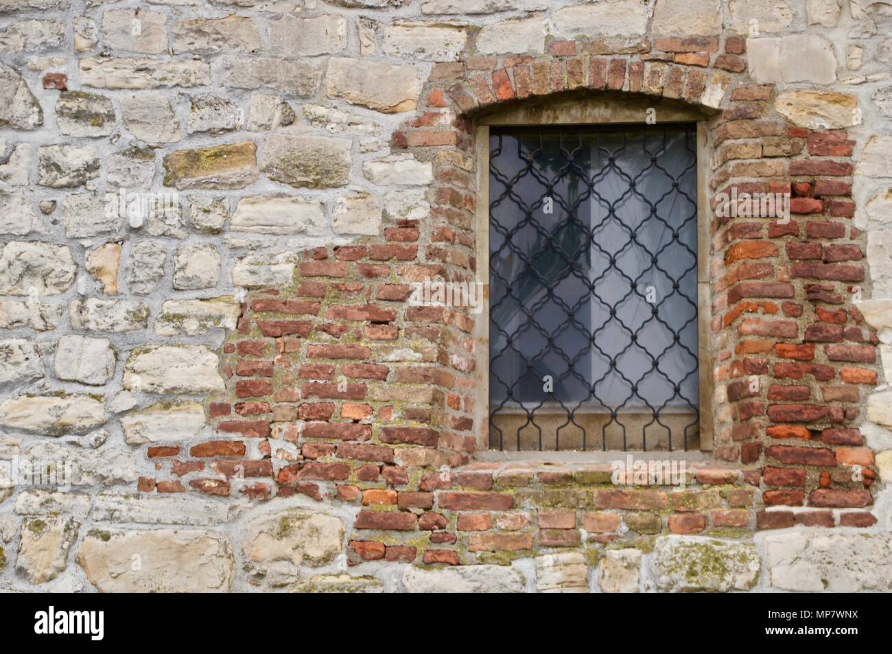 Old brick wall in Beograd, Serbia Stock Photo