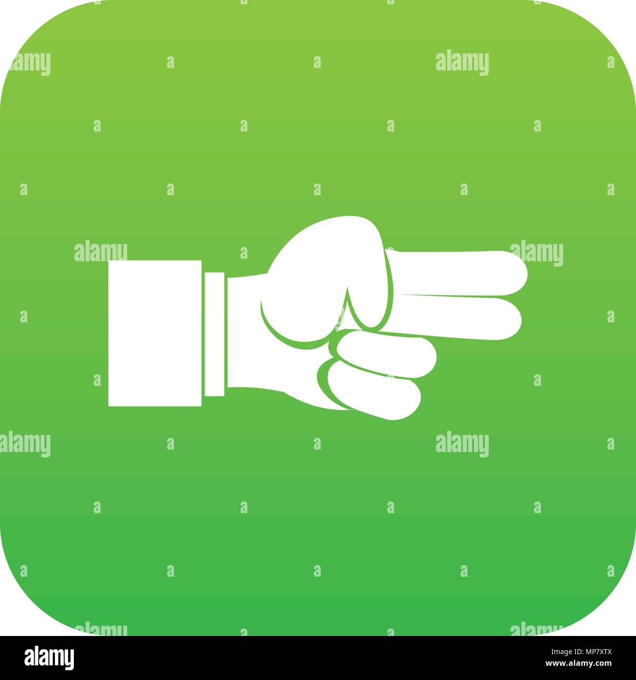 Hand showing two fingers icon digital green Stock Vector Image & Art ...