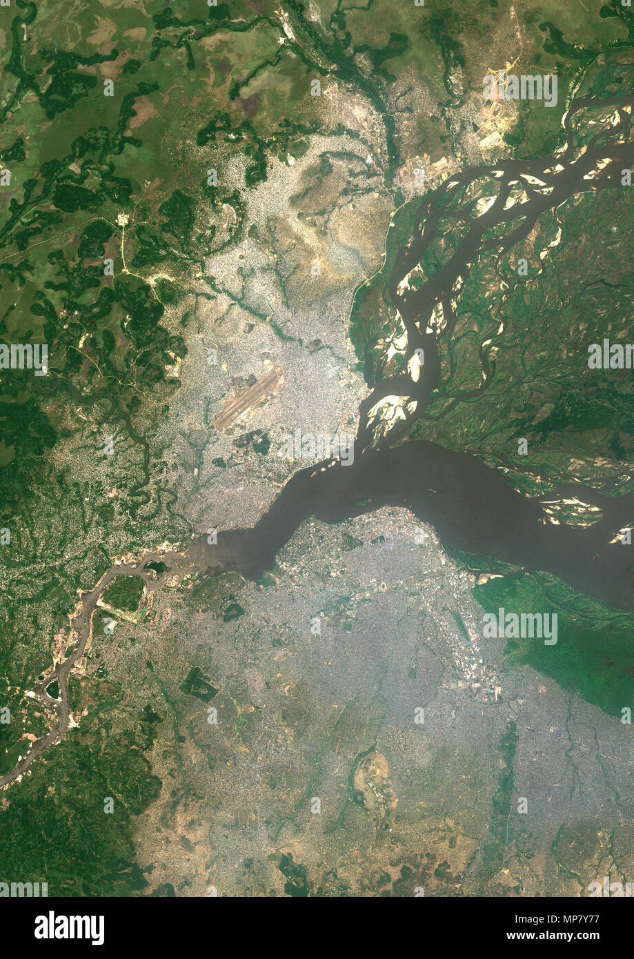 Kinshasa and Brazzaville, Africa Stock Photo