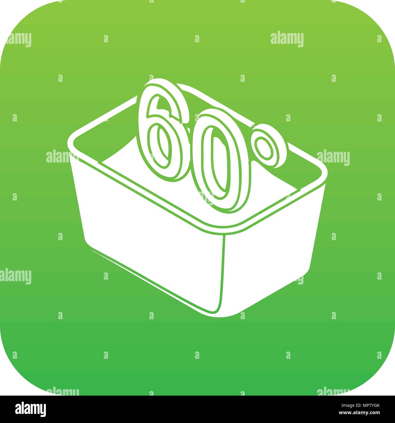 Hand wash 60 degrees celsius icon green vector Stock Vector Image & Art -  Alamy