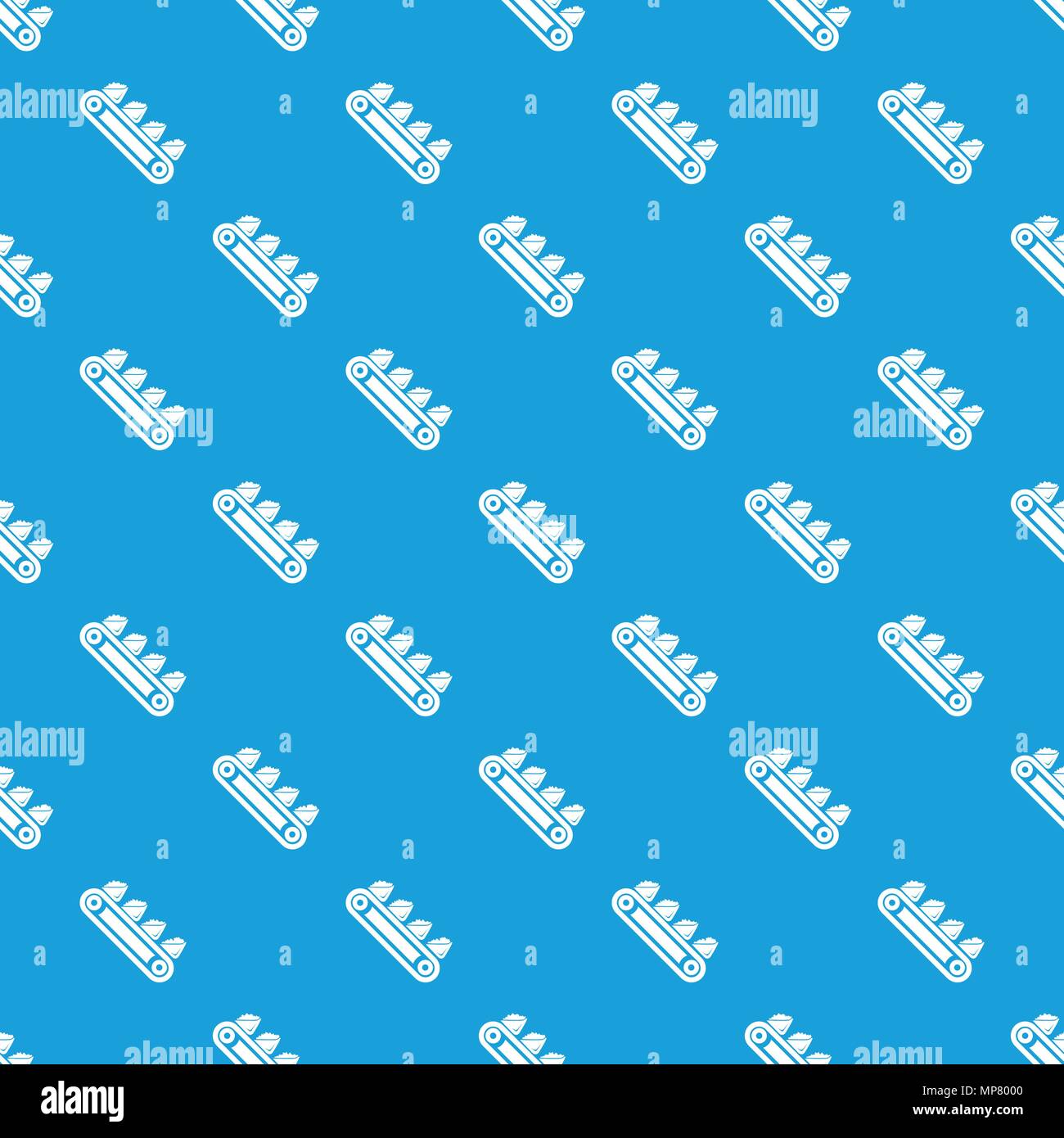 Mine equipment pattern vector seamless blue Stock Vector