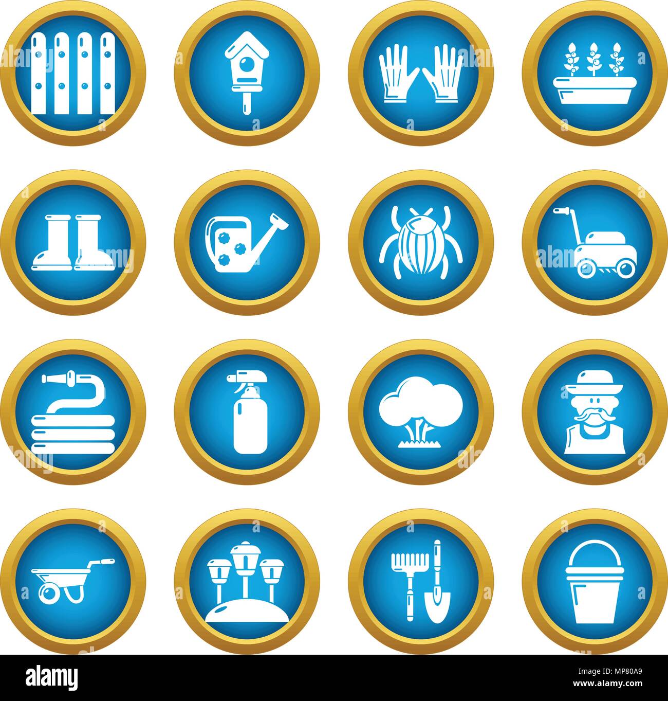 Gardener icons set, simple style Stock Vector Image & Art - Alamy