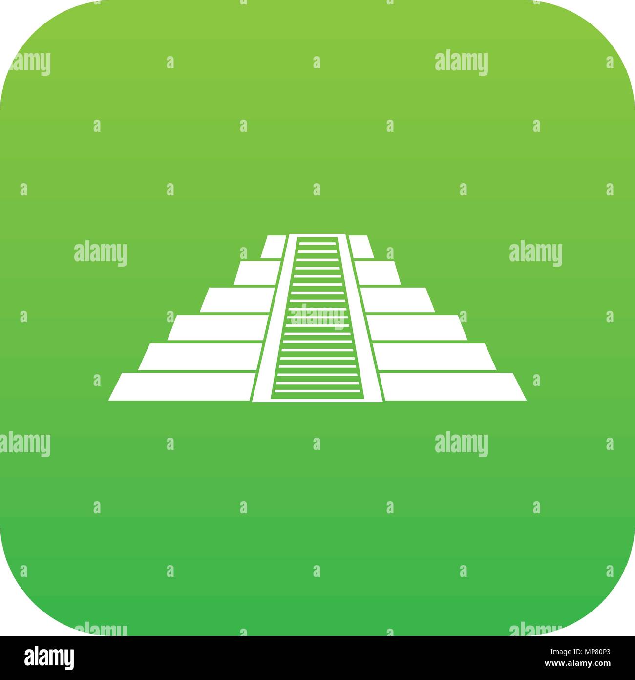 Ziggurat in Chichen Itza icon digital green Stock Vector