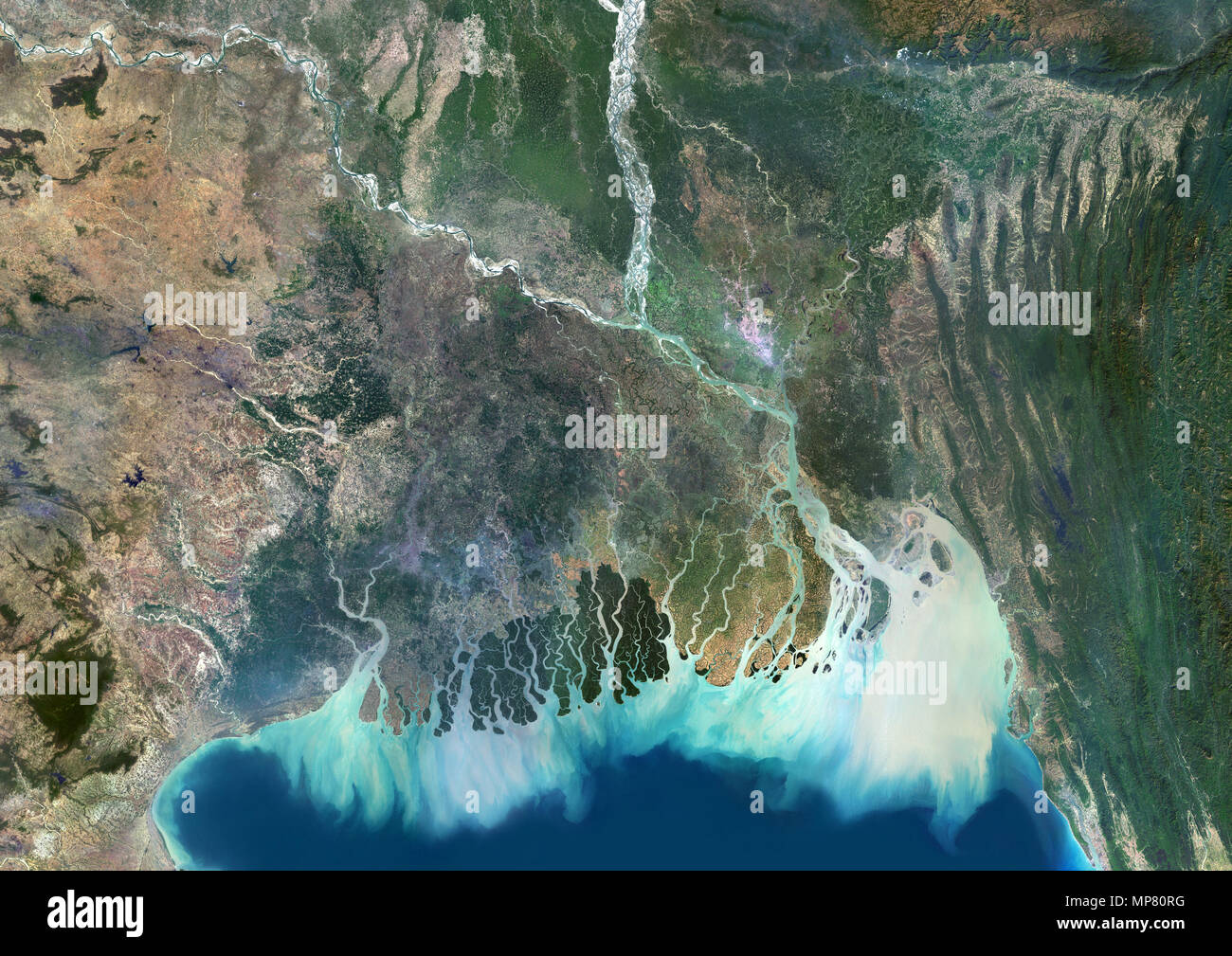 Ganges River Delta Map