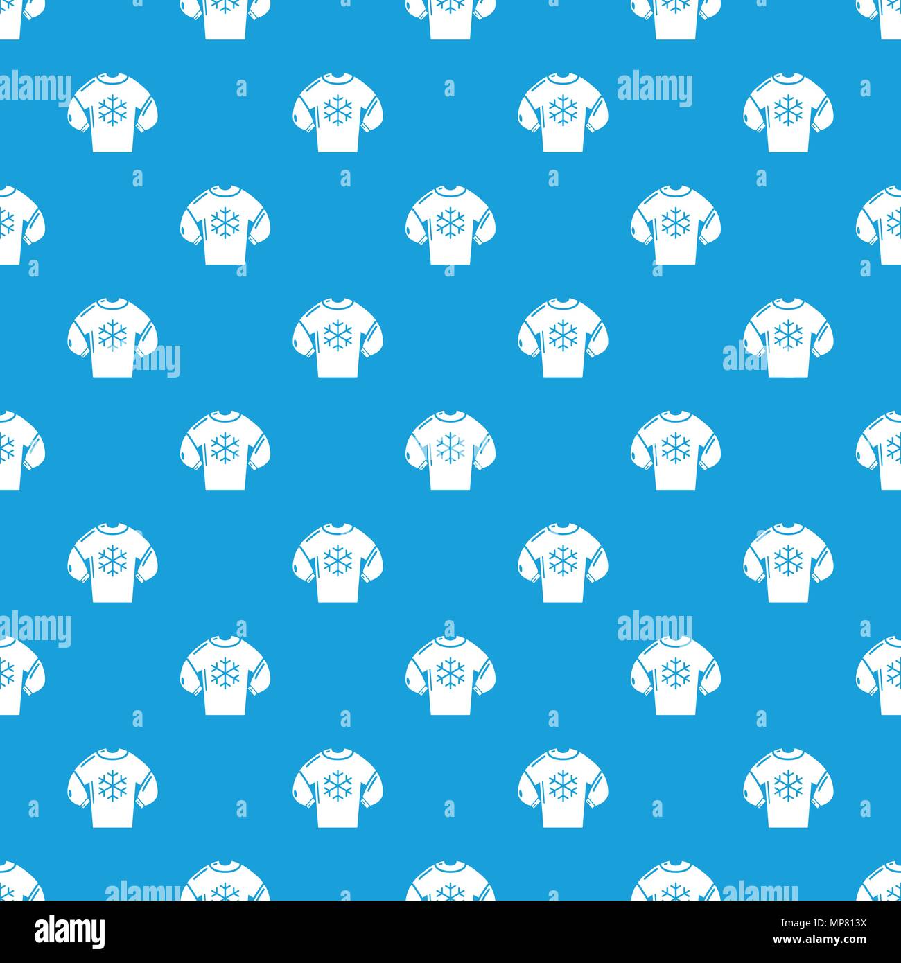 Sweater pattern vector seamless blue Stock Vector