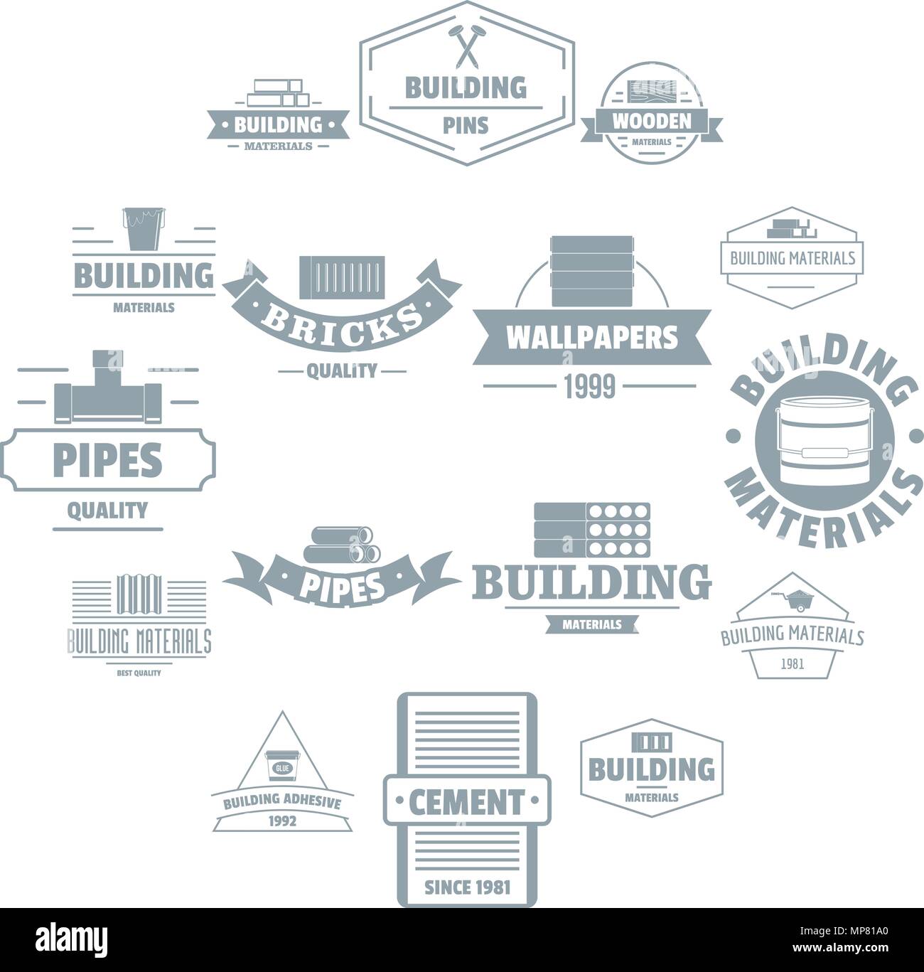 Building materials logo Stock Vector Images - Alamy