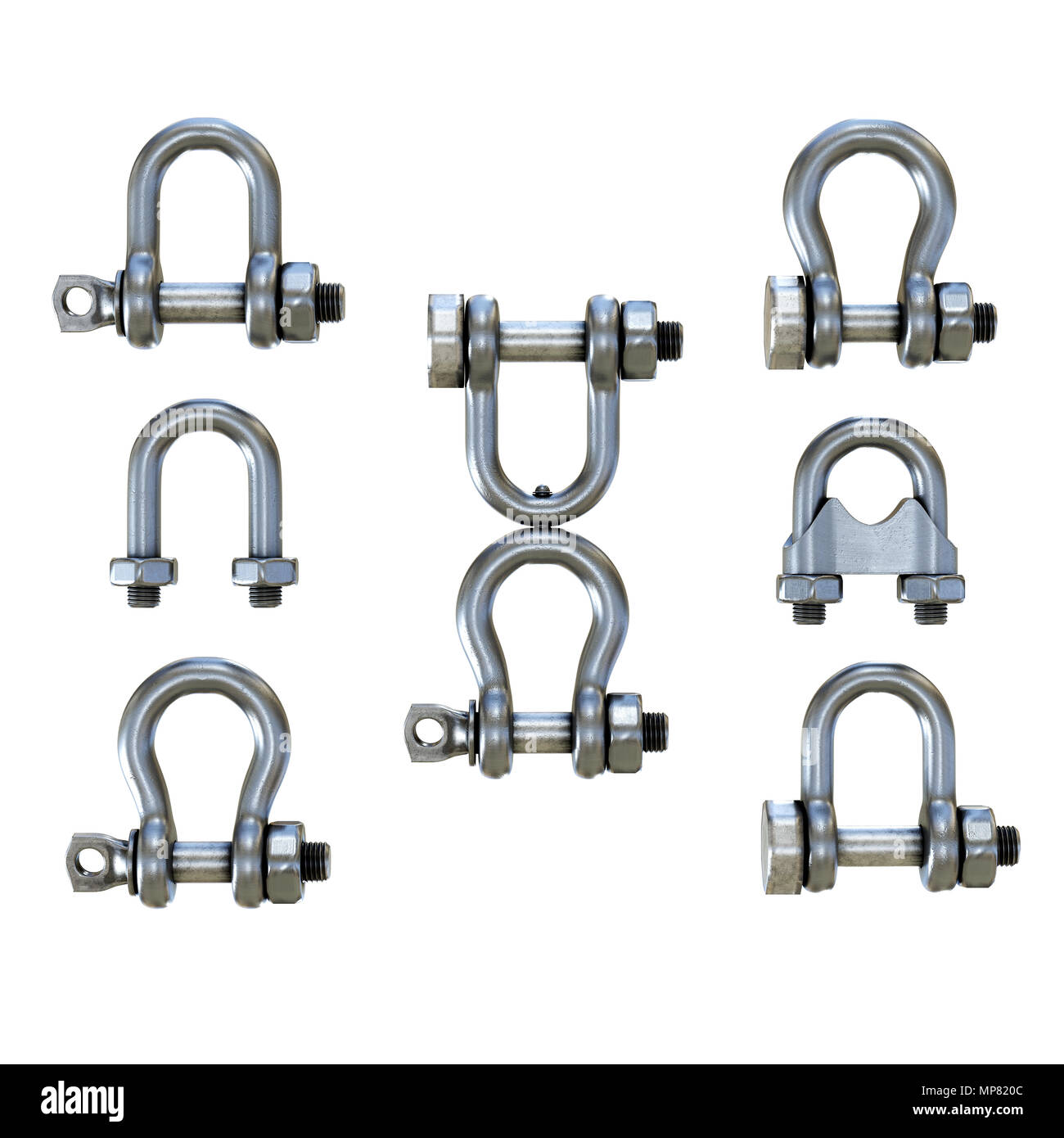 Stainless Steel Shackle Stock Photo