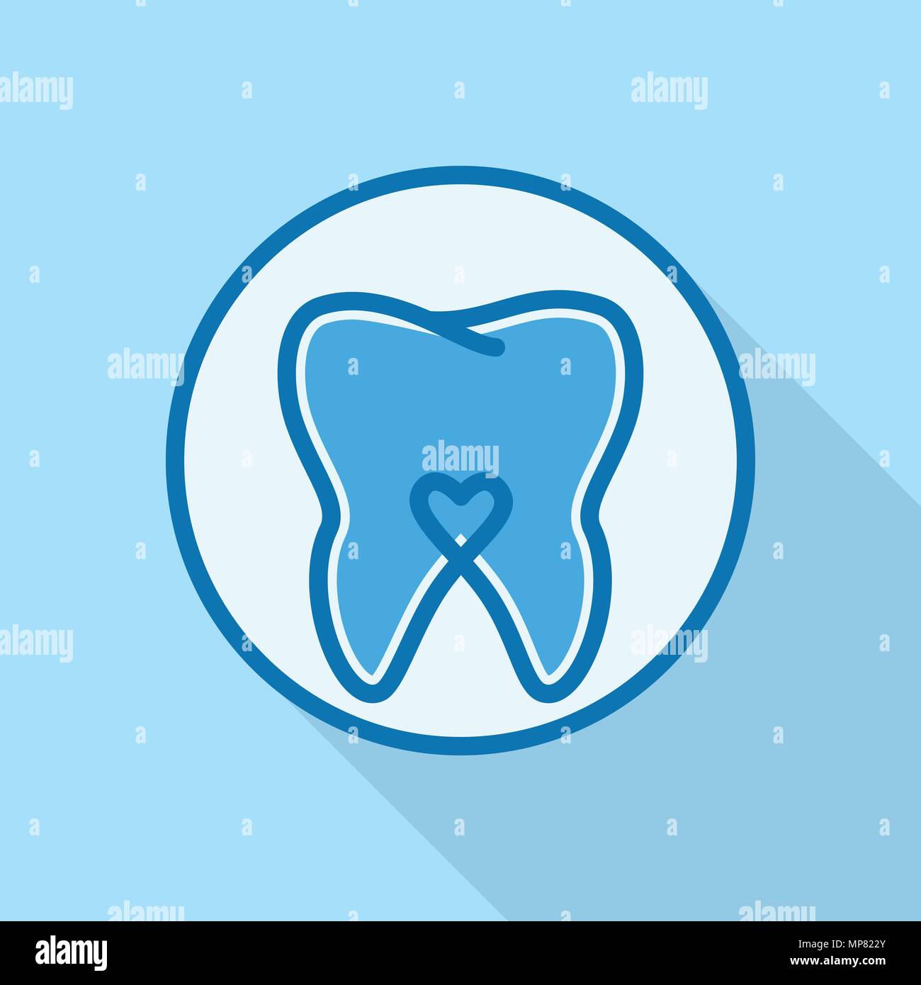 Heart on tooth logo icon, flat style Stock Vector Image & Art - Alamy