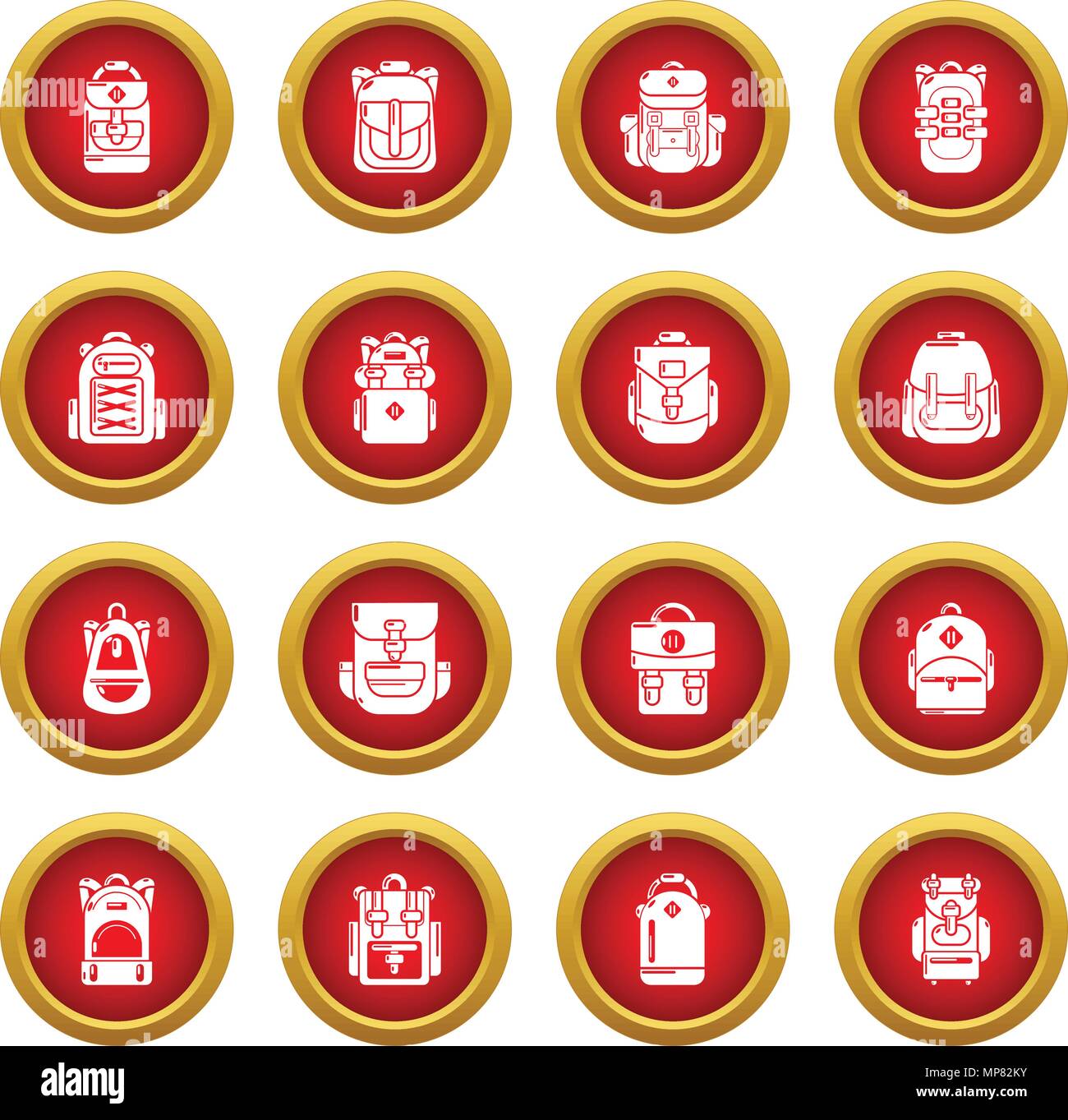 Backpack icons set, simple style Stock Vector Image & Art - Alamy