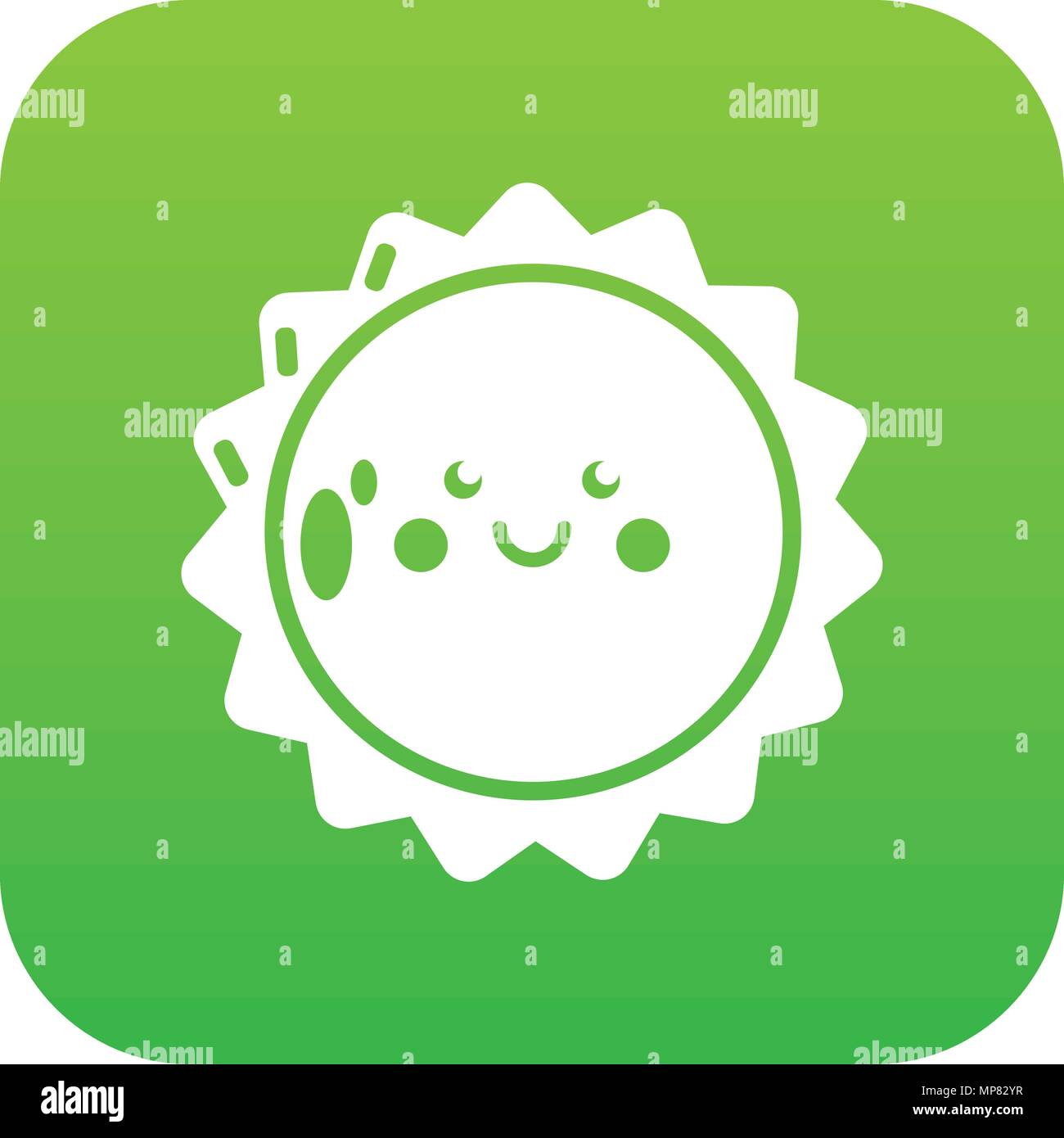 Sun icon green vector Stock Vector Image & Art - Alamy