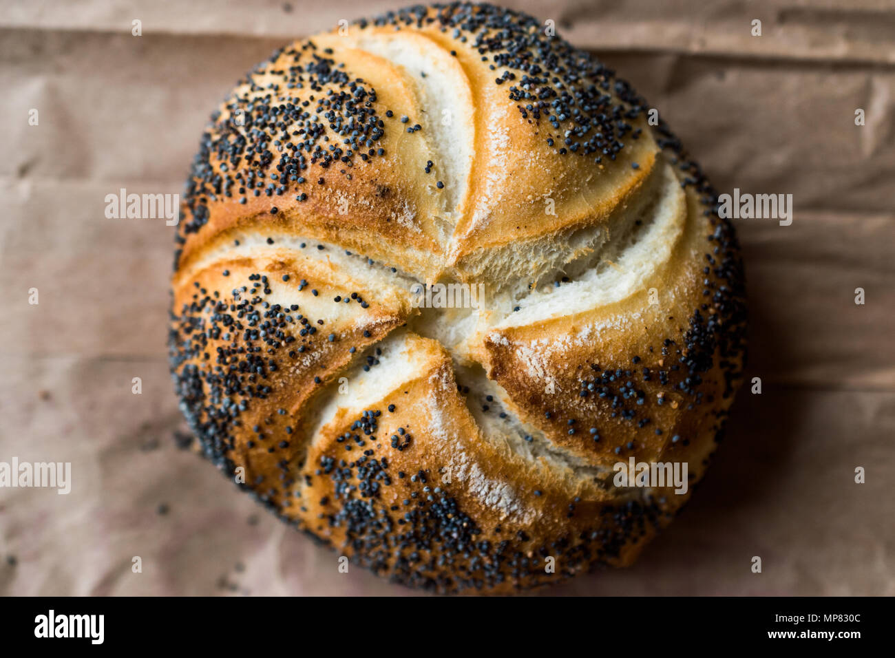 Kaiser Rolls with Poppy Seeds. Bakery Concept Stock Photo Alamy