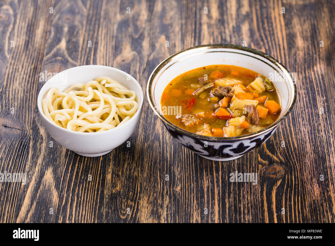 National dishes, asia, East concept Central Asian cuisine Stock Photo