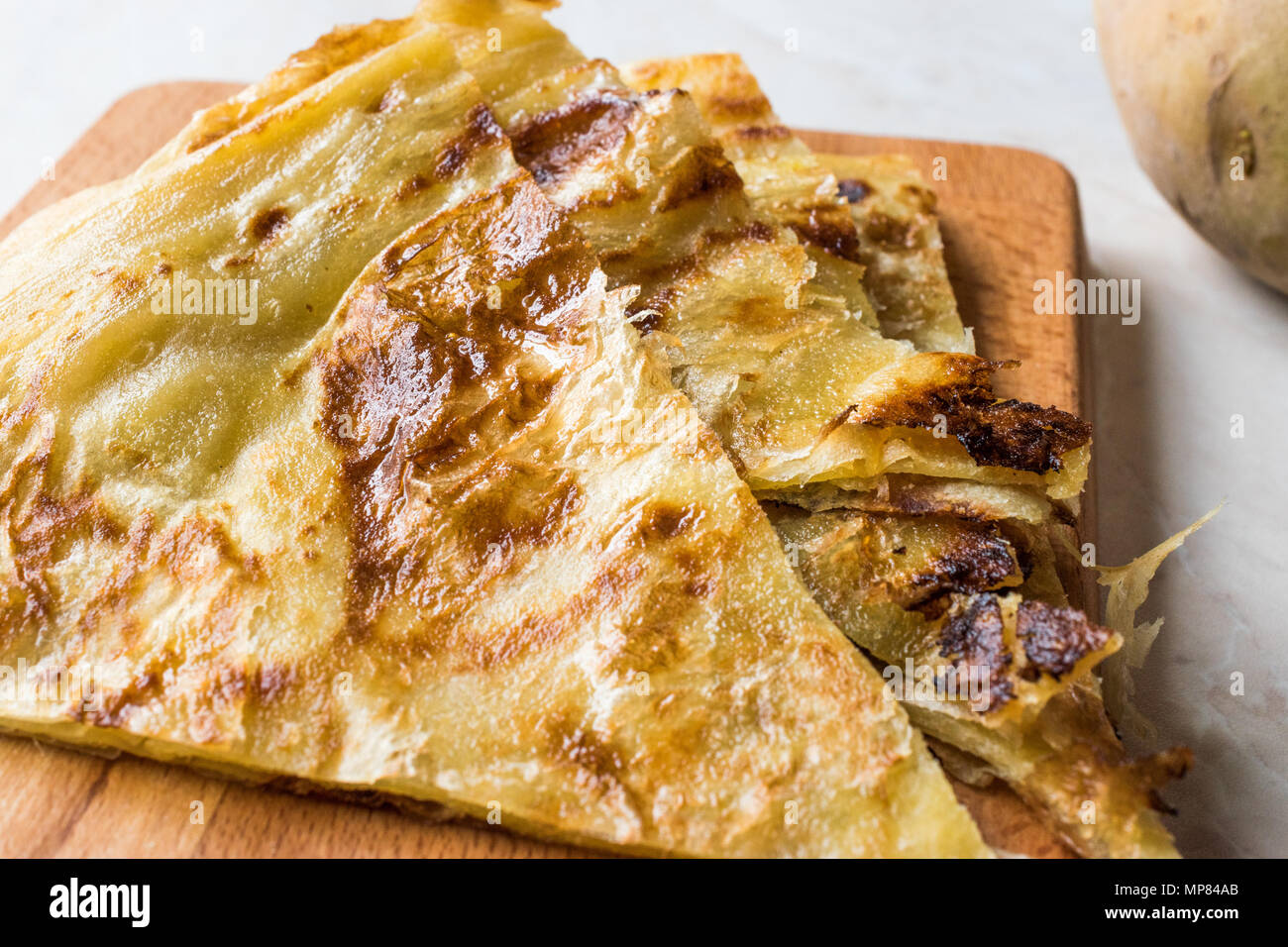 Circassian, Cherkes or Cerkes Borek with Potato called Velibah. Trditional Food. Stock Photo