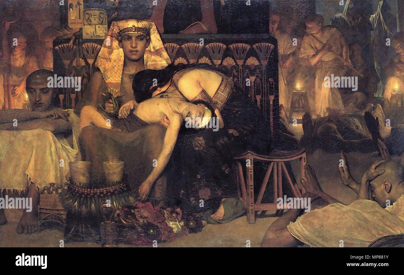 Alma-Tadema Lawrence - the Death of the First Born Stock Photo