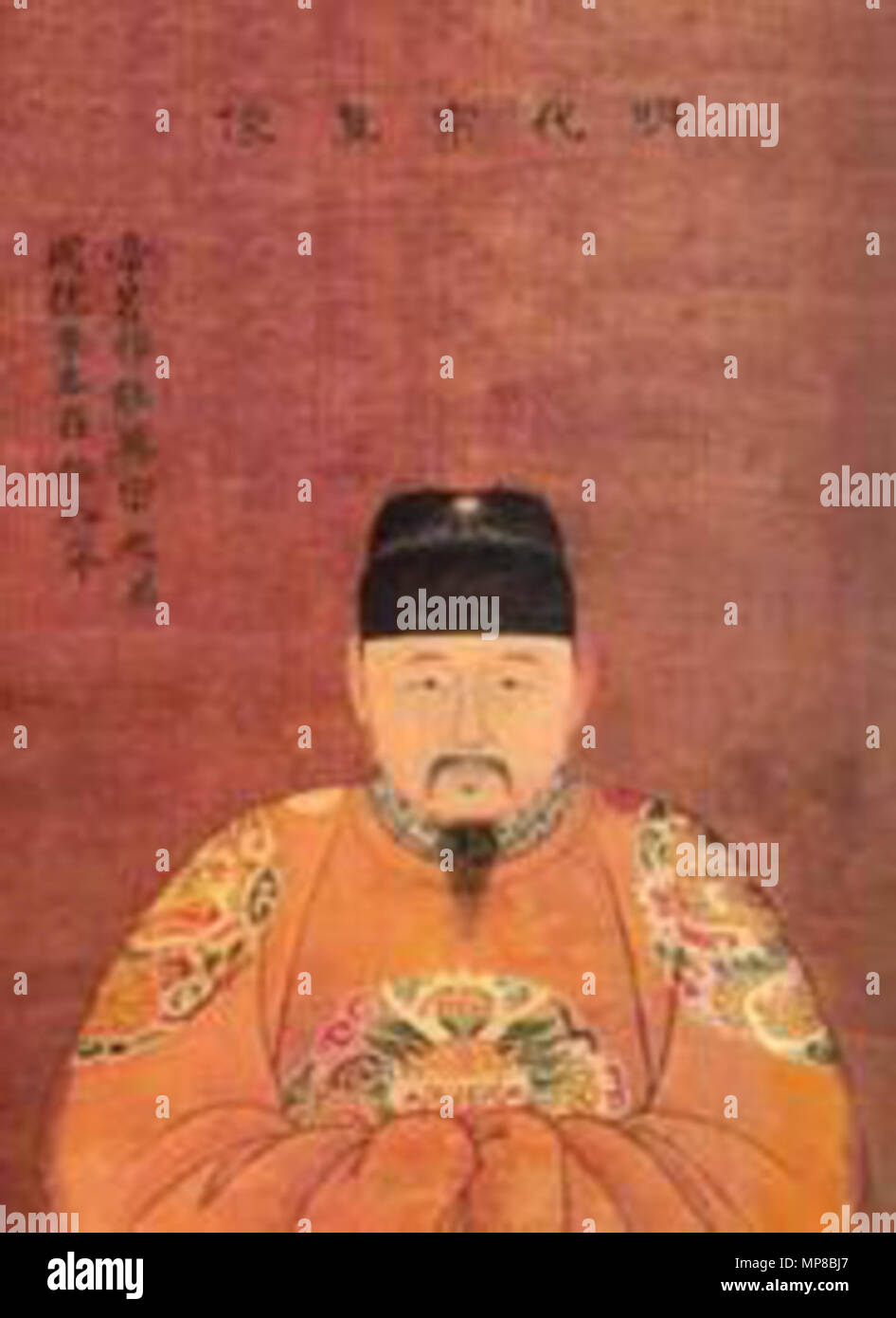 中文: 明代宗真像，似出自《乾隆年制历代帝王像》 . 大清乾隆年制