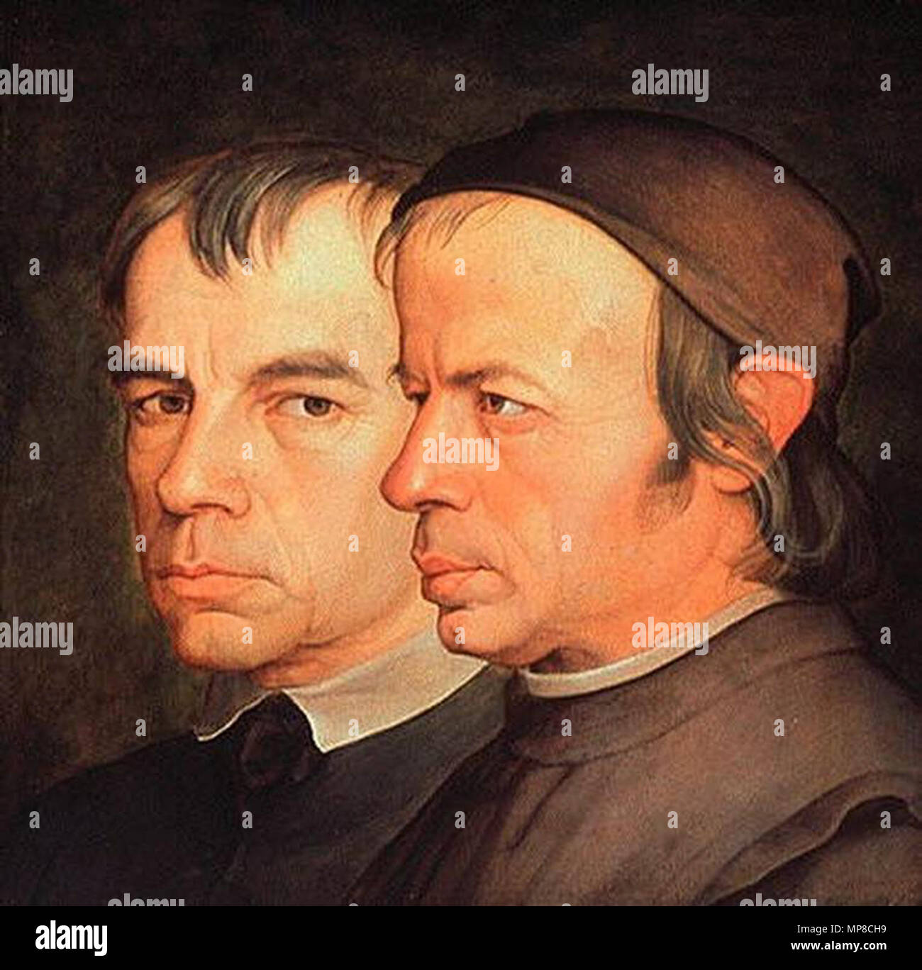 English: The Eberhard Brothers   1822.   723 Johann Anton Ramboux - The Eberhard Brothers - WGA18988 Stock Photo