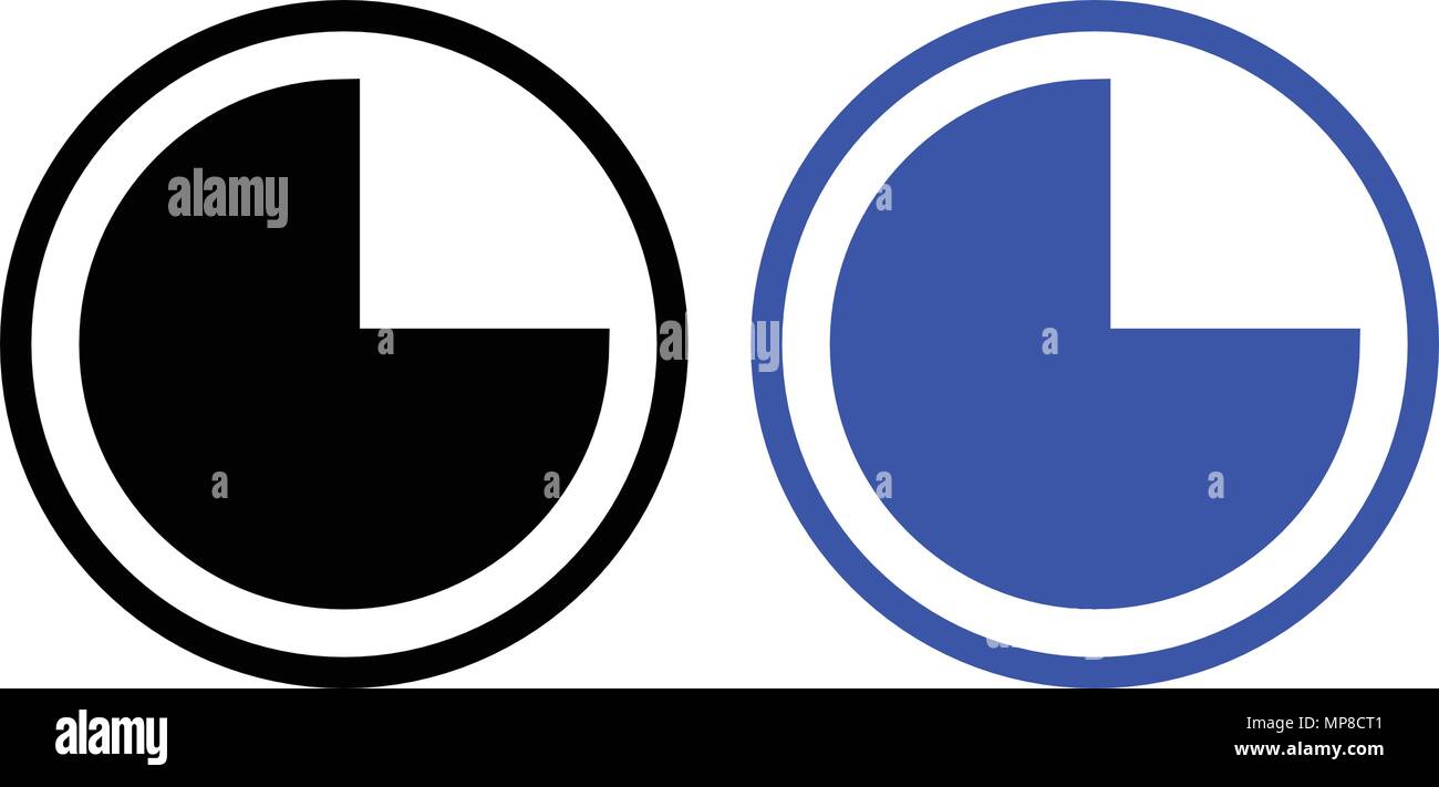 Pie Chart icon, isolated on white background Stock Vector