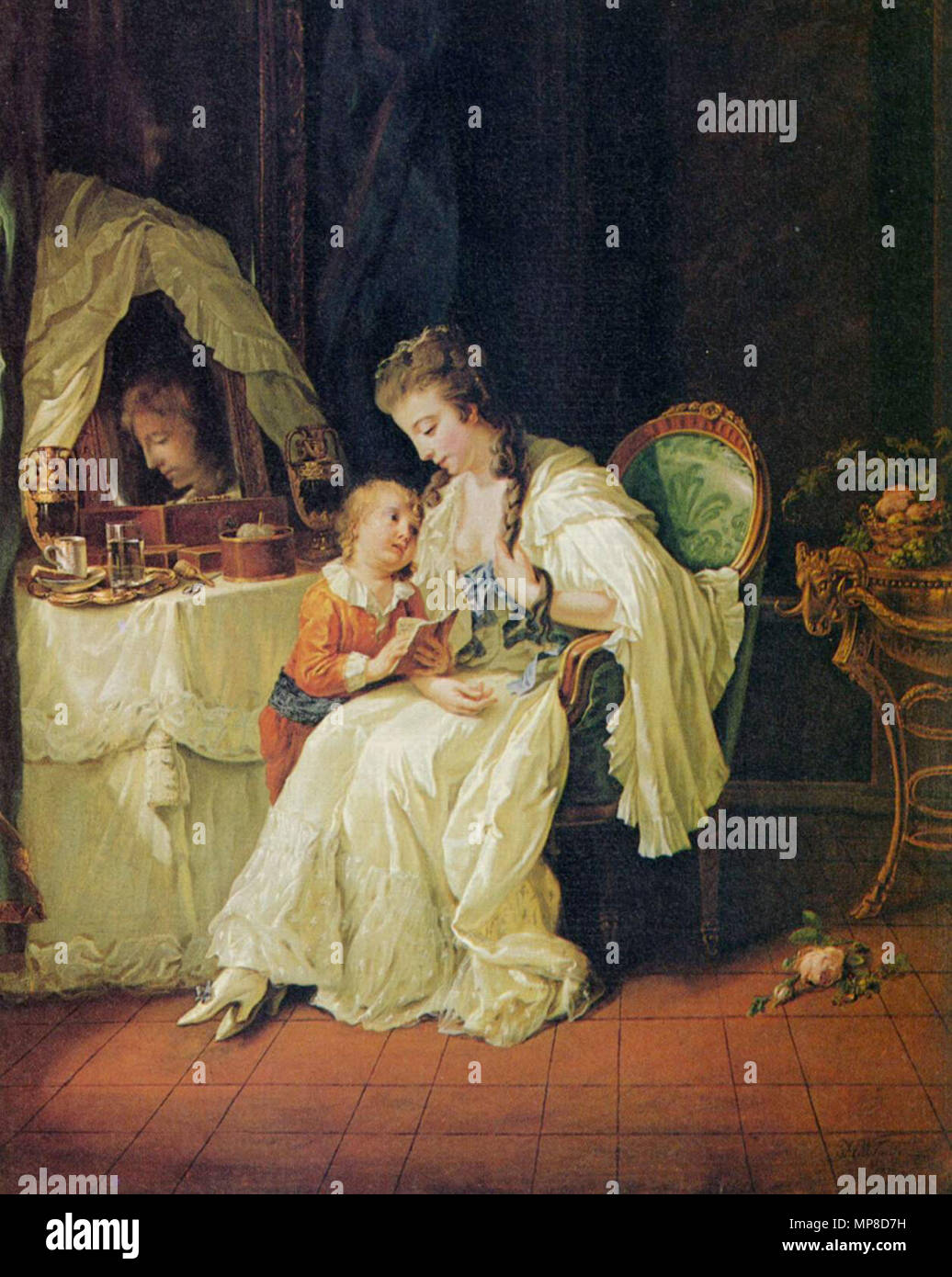 Deutsch: Familienszene   1778.   726 Johann Heinrich Wilhelm Tischbein 001 Stock Photo