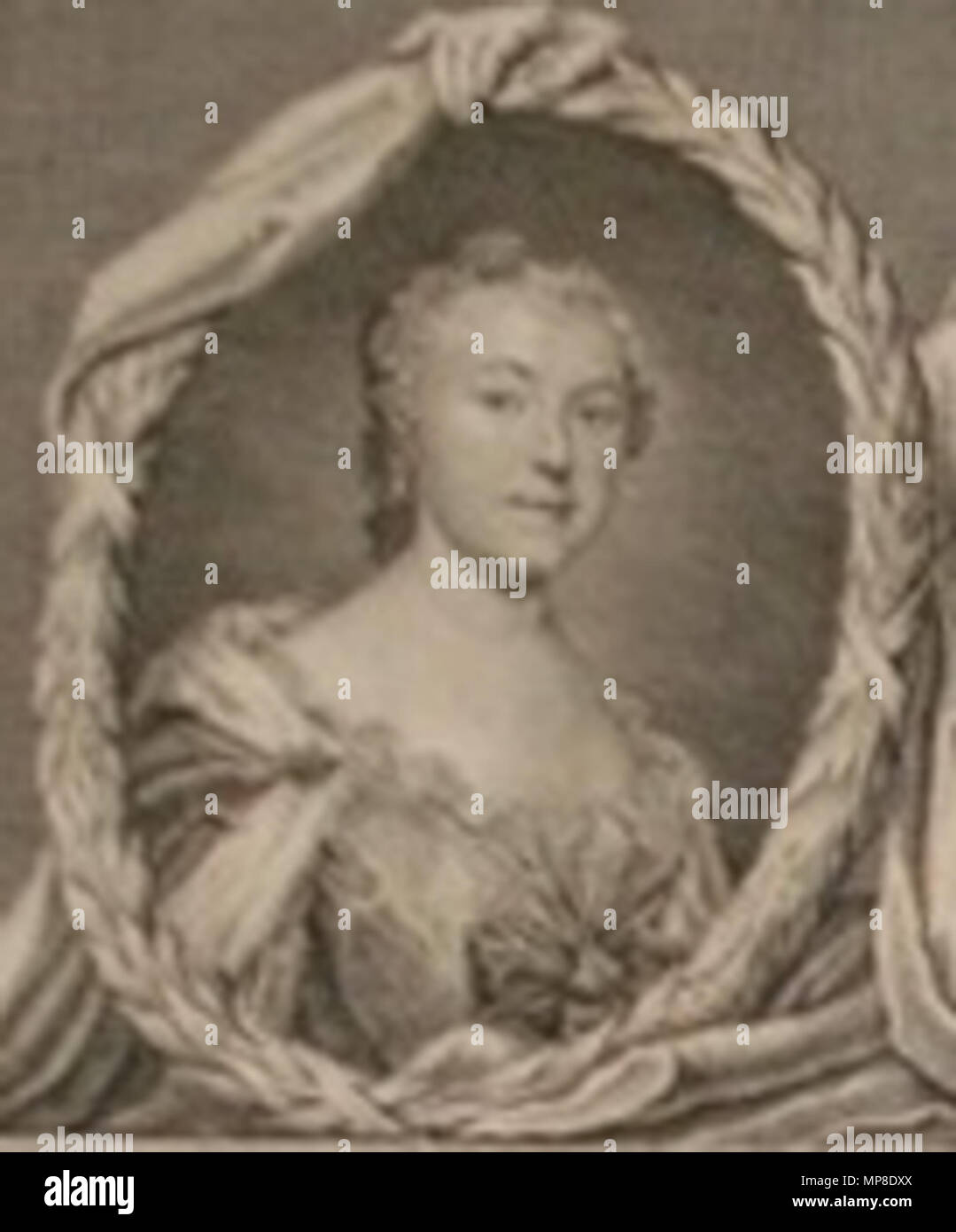 728 Johanna Magdalena of Saxe-Weißenfels, duchess of Courland Stock Photo