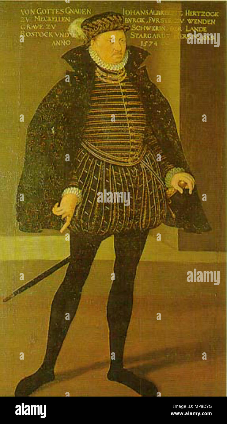 . Johann Albrecht, duke of Mecklenburg (1525-1576) . 1574.   728 Johannalbrechtmecklenburg Stock Photo