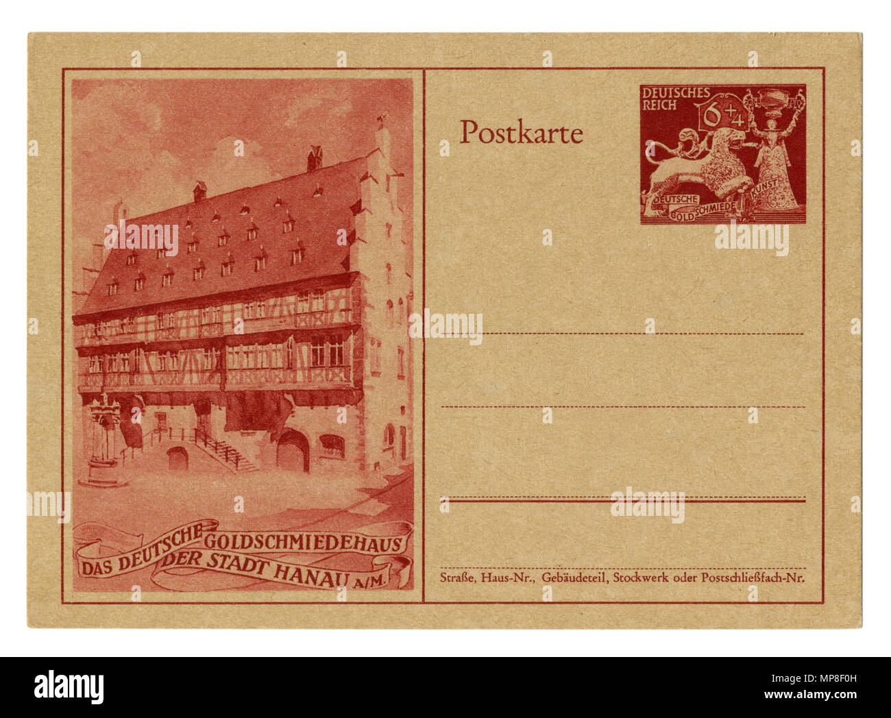 Old German Postal Card Postcard 10th Anniversary Of The German