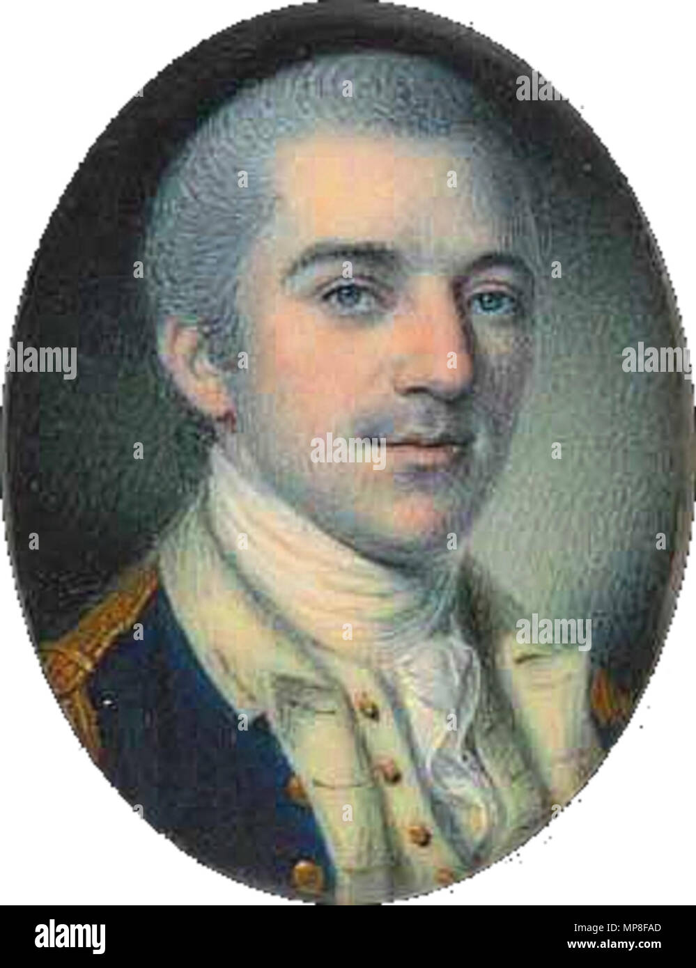 .  English: Portrait of American Revolutionary War soldier and statesman John Laurens. Original image has been cropped and edited to remove potentially copyrightable elements (frame). . circa 1780.   733 John Laurens (1780), by Charles Willson Peale Stock Photo