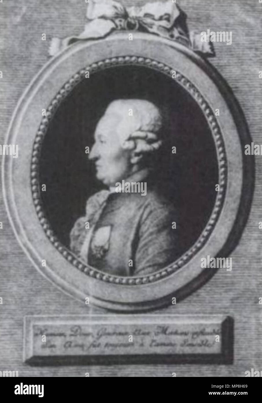 . Deutsch: Joseph d'Hémery (1722-1806), oberster polizeilicher Inspektor des Buchhandels in Frankreich . circa 1780. Nicolas-François Regnault (1746-1810) 741 Joseph D'Hemery Stock Photo