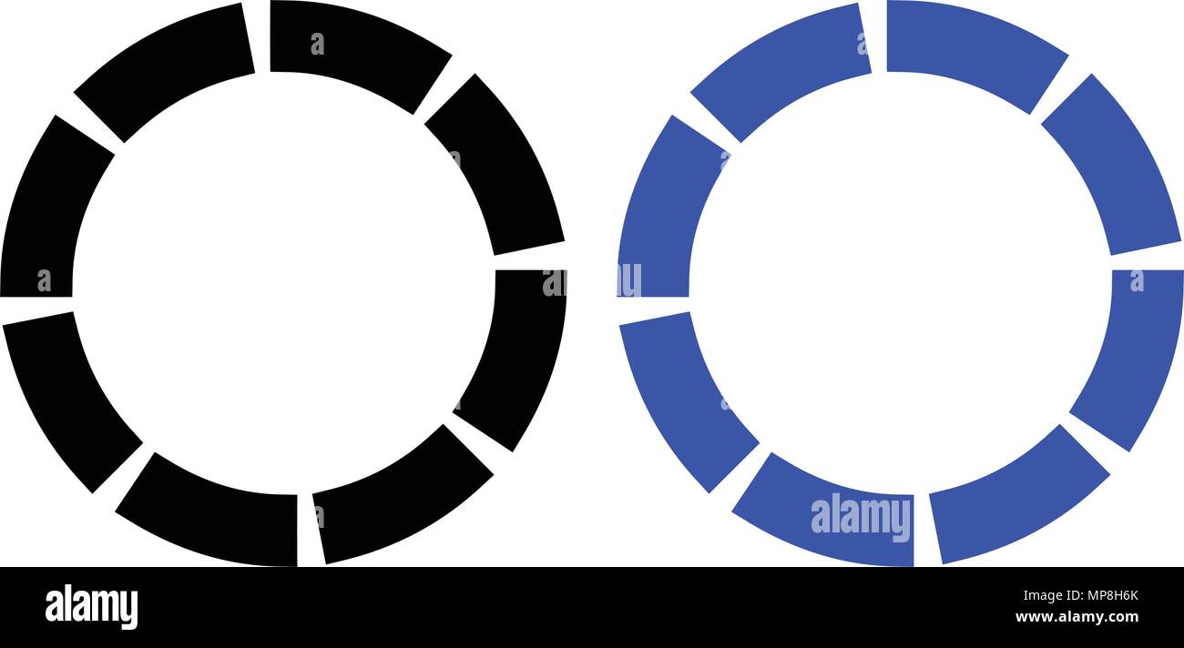 Circle rotation icon, isolated on white background Stock Vector