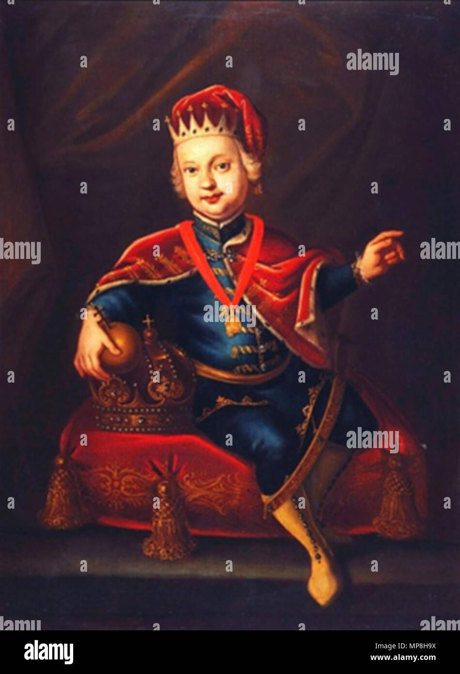 741 Joseph II as a child in Hungarian costume - Schönbrunn Stock Photo