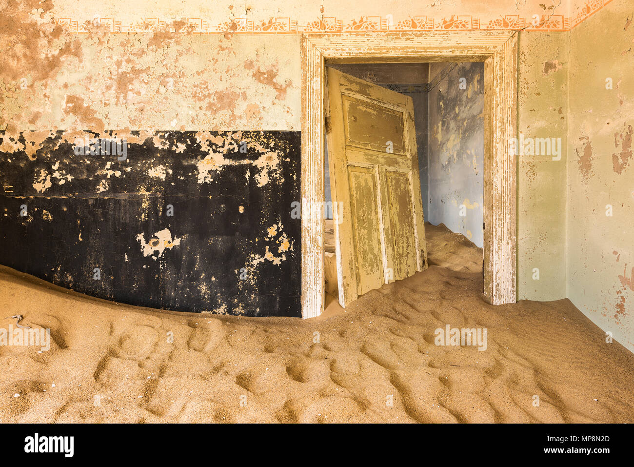 The Abandoned Mining Town of Kolmanskop, Namibia. Stock Photo
