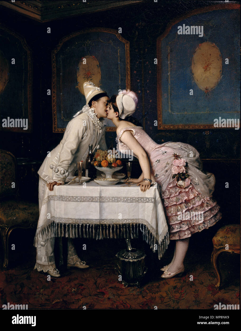 おすすめ Auguste Toulmouche - Le baiser Stock Photo - Alamy ワンピース
