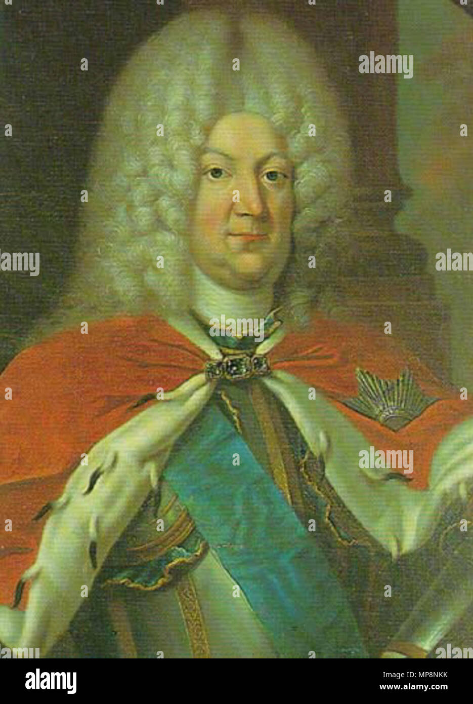 Portrait of Karl Leopold, Duke of Mecklenburg-Schwerin (1678-1747)  18th century.   760 Karol Leopold Meklemburski Stock Photo