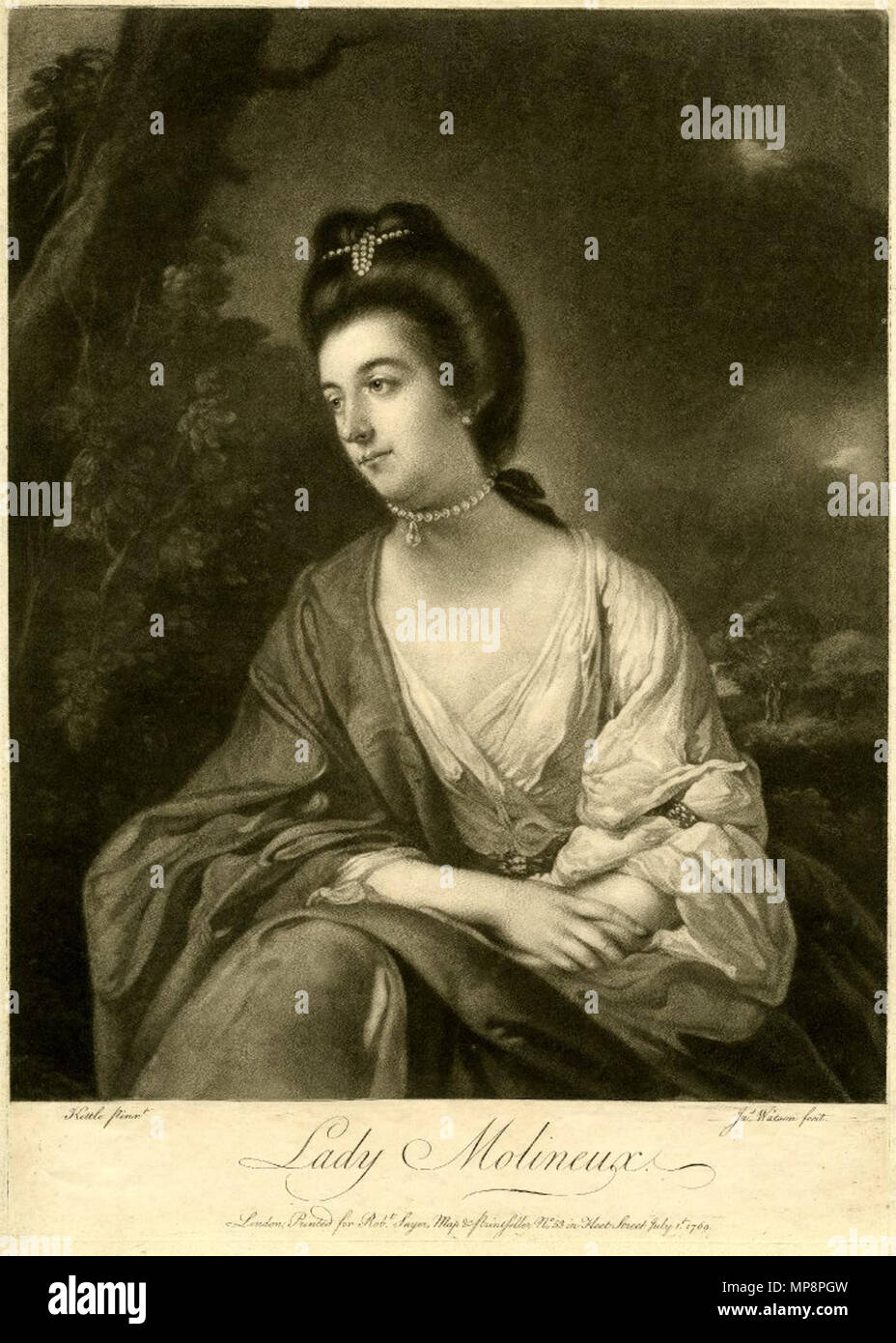 .  English: Isabella Stanhope, Countess of Sefton . 1769.   763 Kettle, after - Lady Molineux Stock Photo