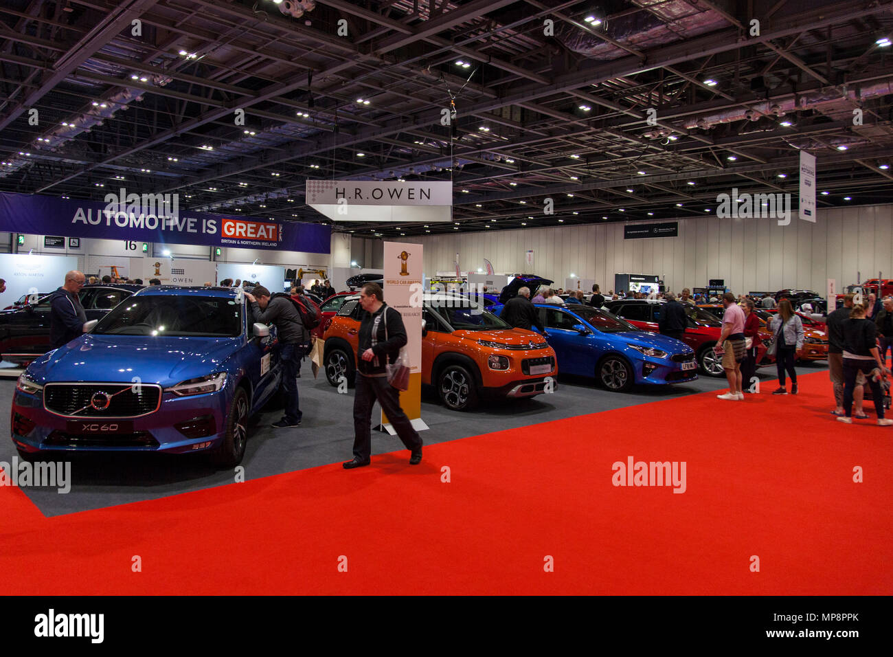 LONDON, UK - MAY 18th 2018: The confused.com London motor show at the excel convention centre. The show is the UK's largest automotive retail event Stock Photo