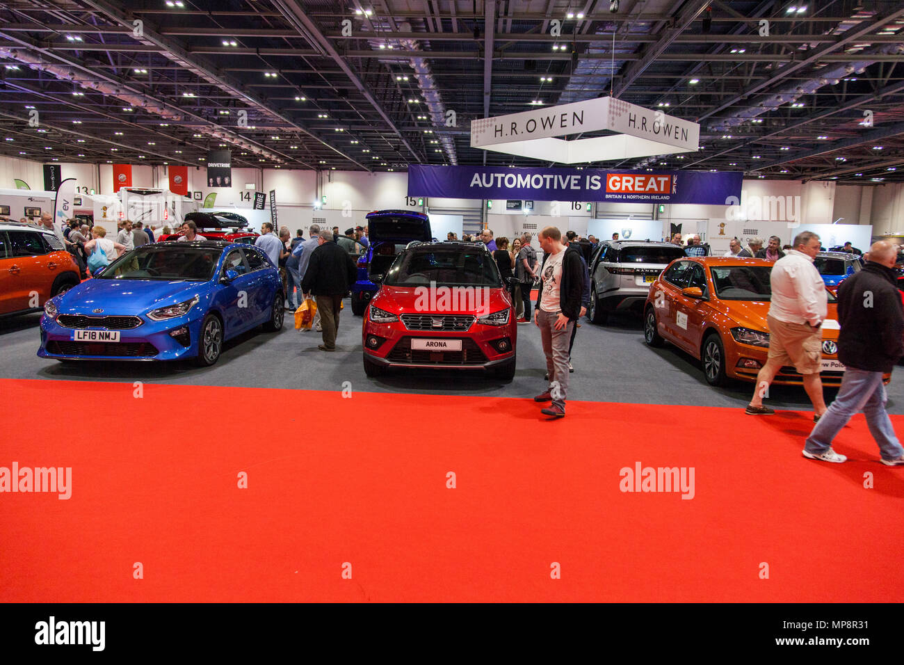 LONDON, UK - MAY 18th 2018: The confused.com London motor show at the excel convention centre. The show is the UK's largest automotive retail event Stock Photo