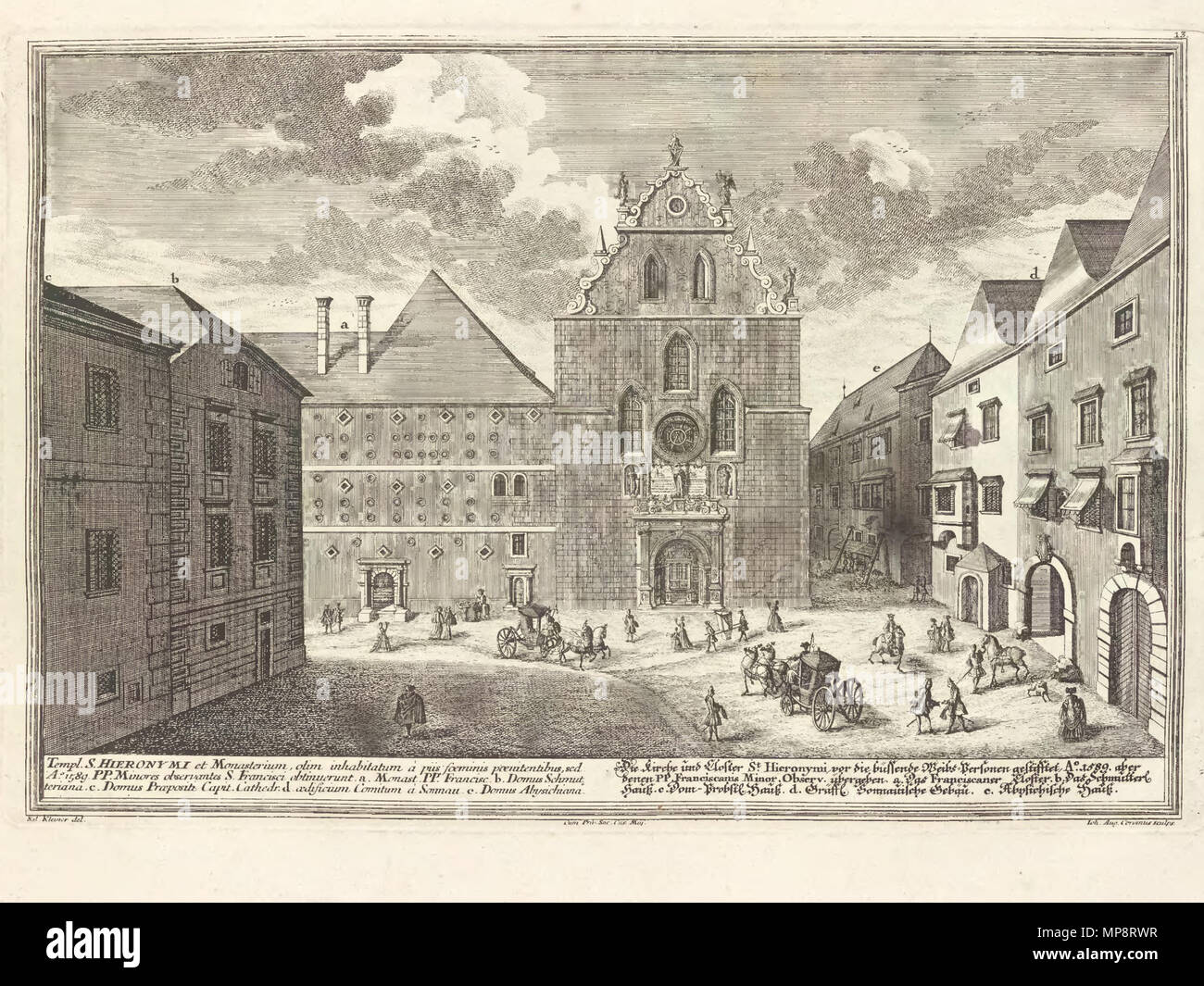 Deutsch: Die Franziskanerkirche in Wien 1724. Stich von Salomon Kleiner.  1724. Salomon Kleiner (1700–1761) Alternative names salomon kleiner  Description German draughtsman and copperplate engraver Date of birth/death  4 March 1700 25